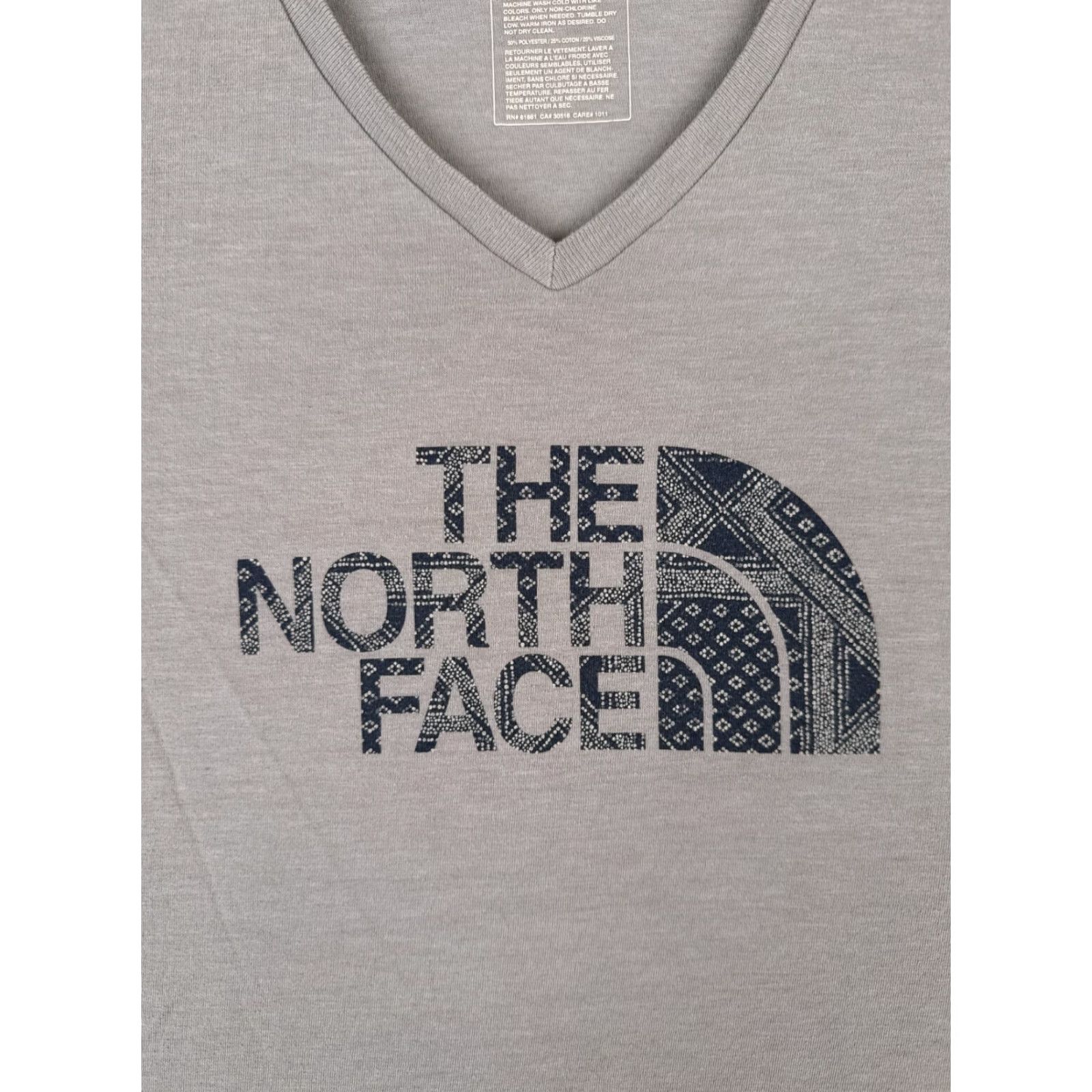 The North Face The North Face Shirt Women M Gray V-Neck Short Sleeve Slim Fit Poly Tri-Ble Size M / US 6-8 / IT 42-44 - 6 Thumbnail