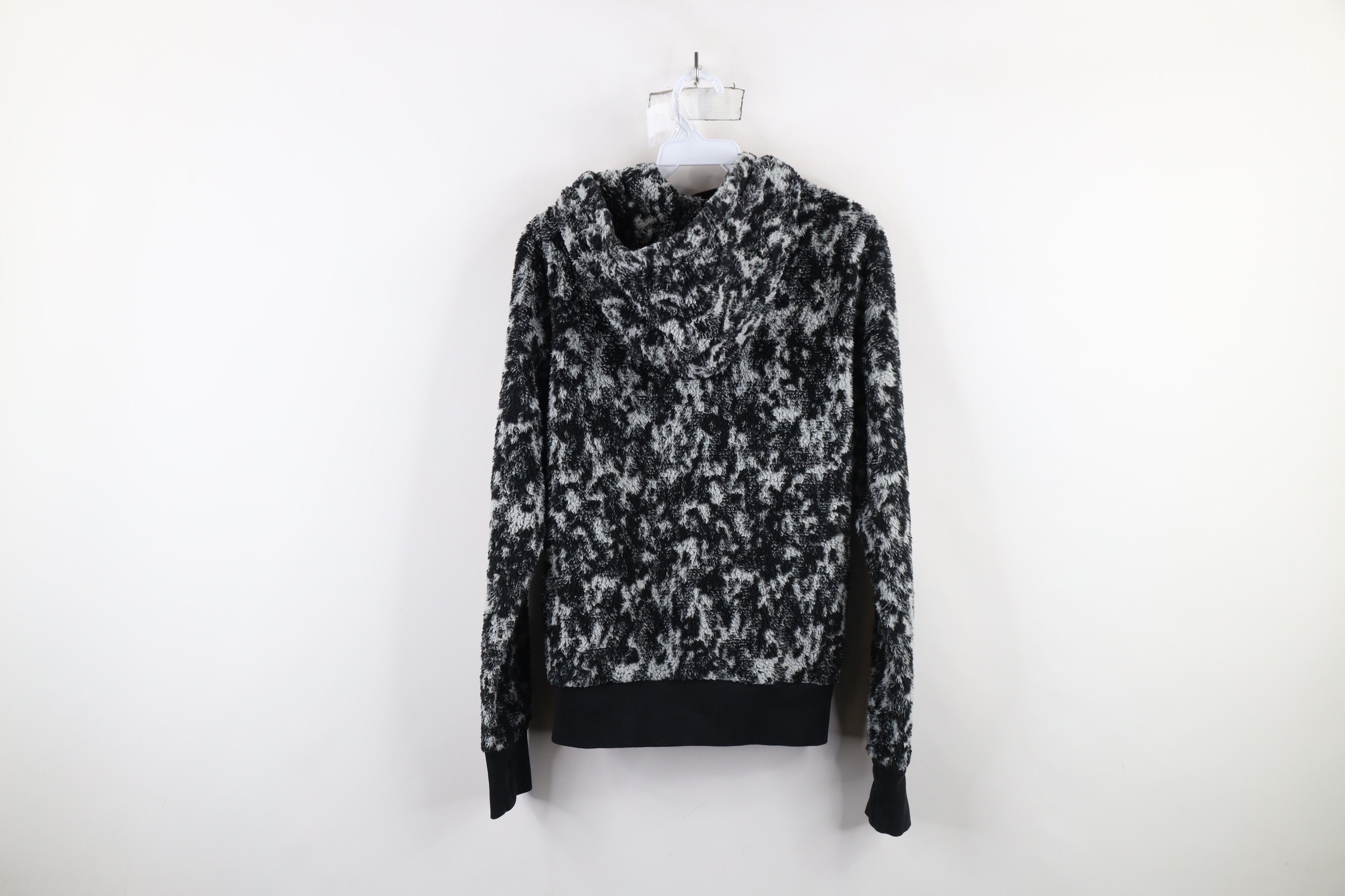Athleta × Vintage Athleta Sherpa Deep Pile Fleece Jacquard Hoodie Sweatshirt Size XS / US 0-2 / IT 36-38 - 10 Thumbnail