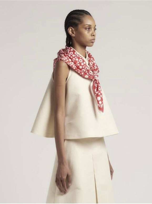 Marni o1w1db10326 Size: OS/Floral-Print Scarf in Red Size ONE SIZE - 2 Thumbnail