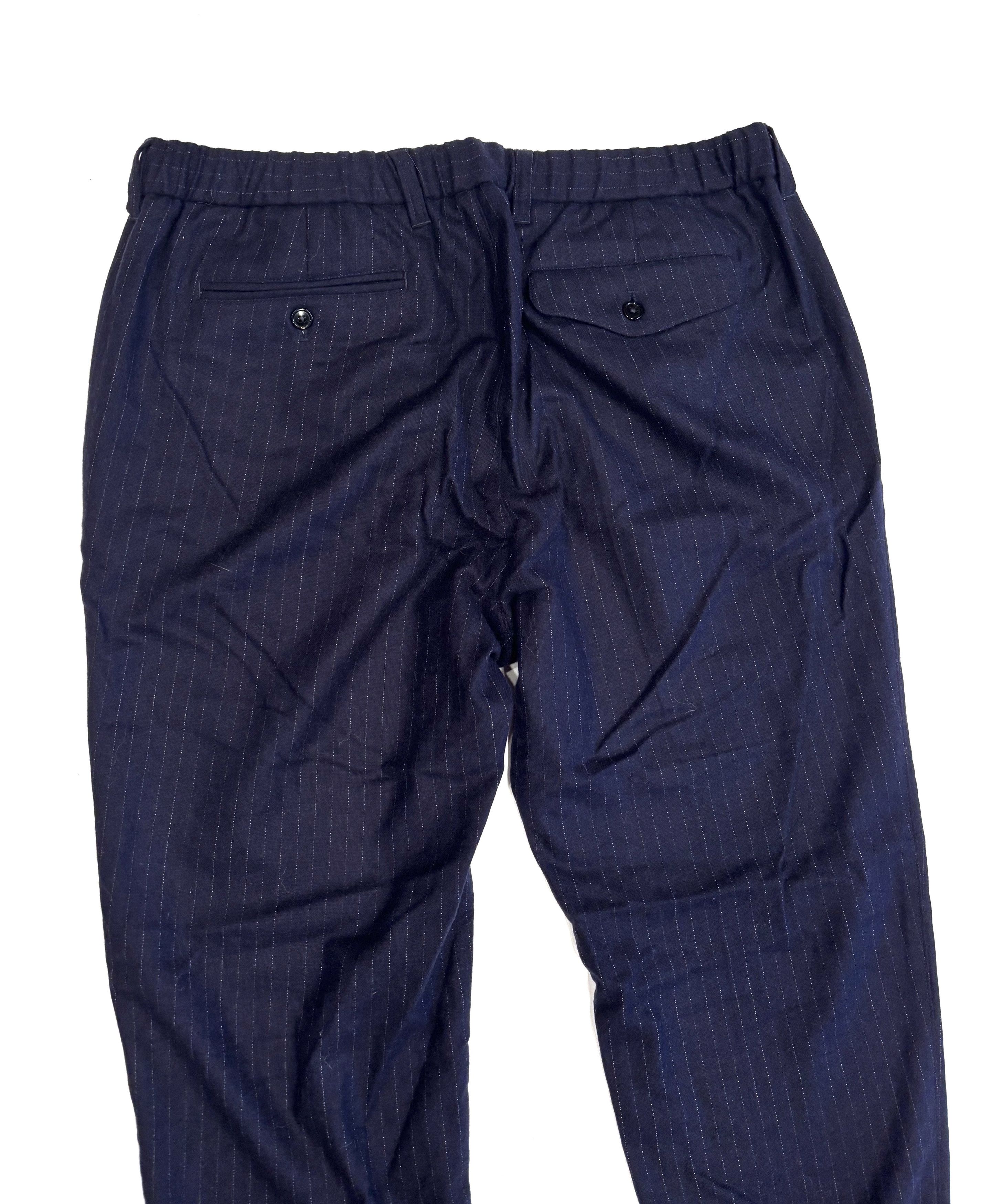 Other RIVAY Cashmere Trouser in Navy Chalkstripe - Size XL Size US 38 / EU 54 - 4 Thumbnail