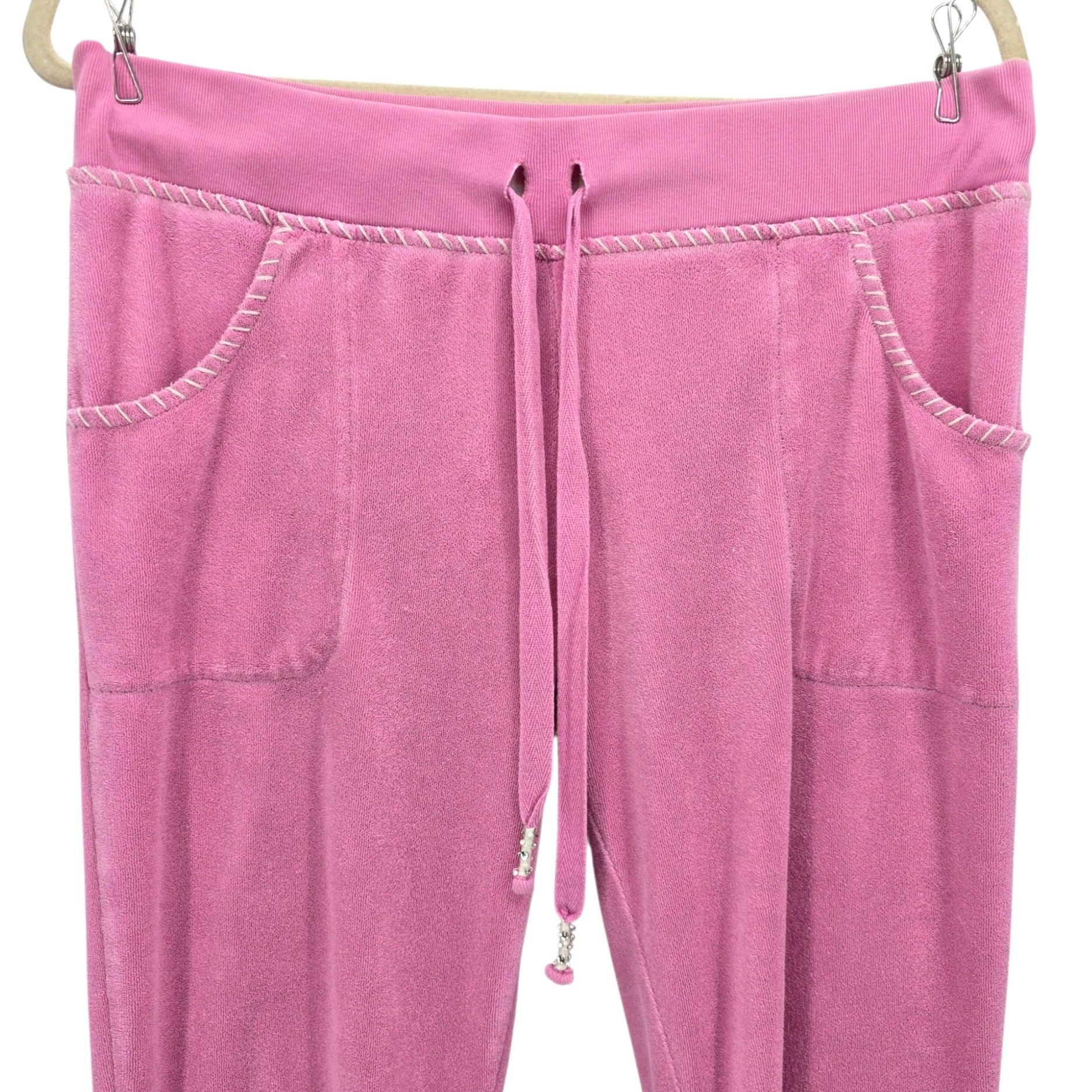 Other Vintage Twisted Heart Womens Medium Pants Terry Cloth Flared Size 30" / US 8 / IT 44 - 2 Thumbnail