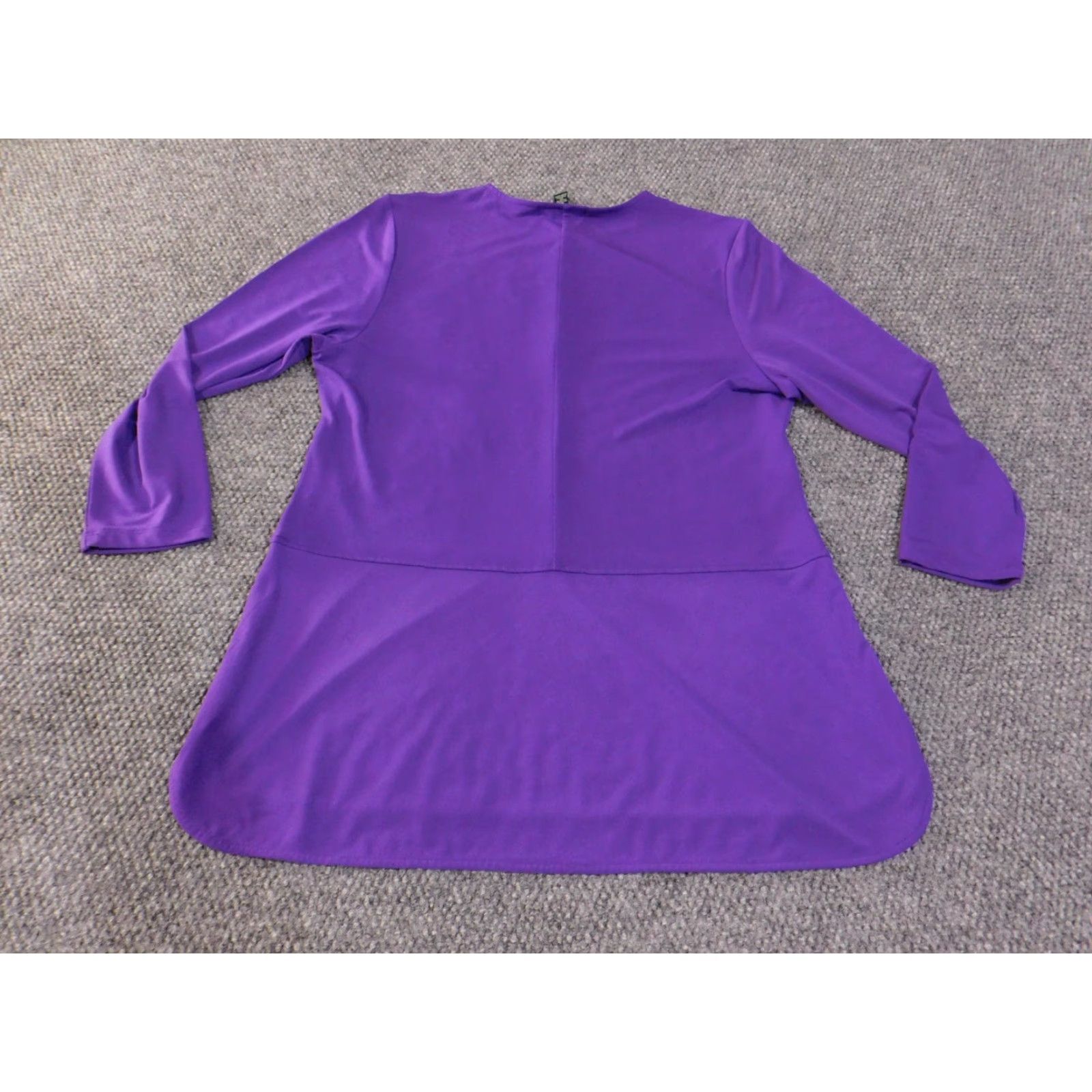 Ralph Lauren Lauren Ralph Lauren Blouse Womens XL Purple Stretch Crew Neck Pullover Casual Knit Polyester Size XL / US 12-14 / IT 48-50 - 7 Thumbnail