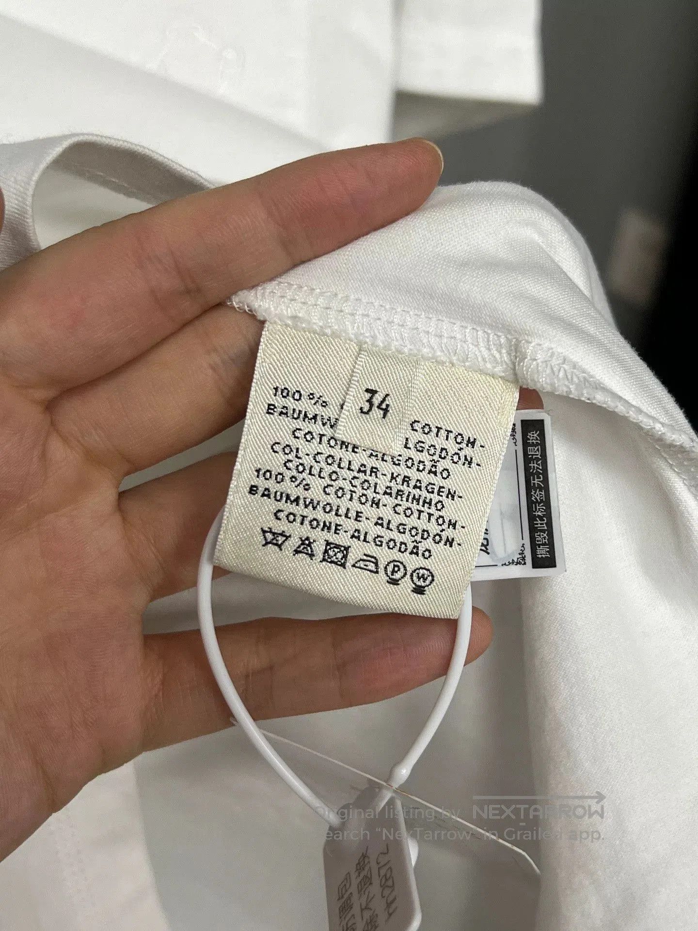 Hermes hermes white short sleeve chain collar top. Size XS / US 0-2 / IT 36-38 - 5 Thumbnail