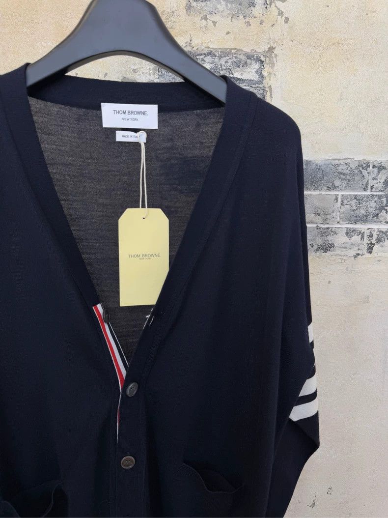 Thom Browne THOM BROWNE Classic Wool Base Striped 5-Button Cardigan 250 Size US XL / EU 56 / 4 - 3 Thumbnail