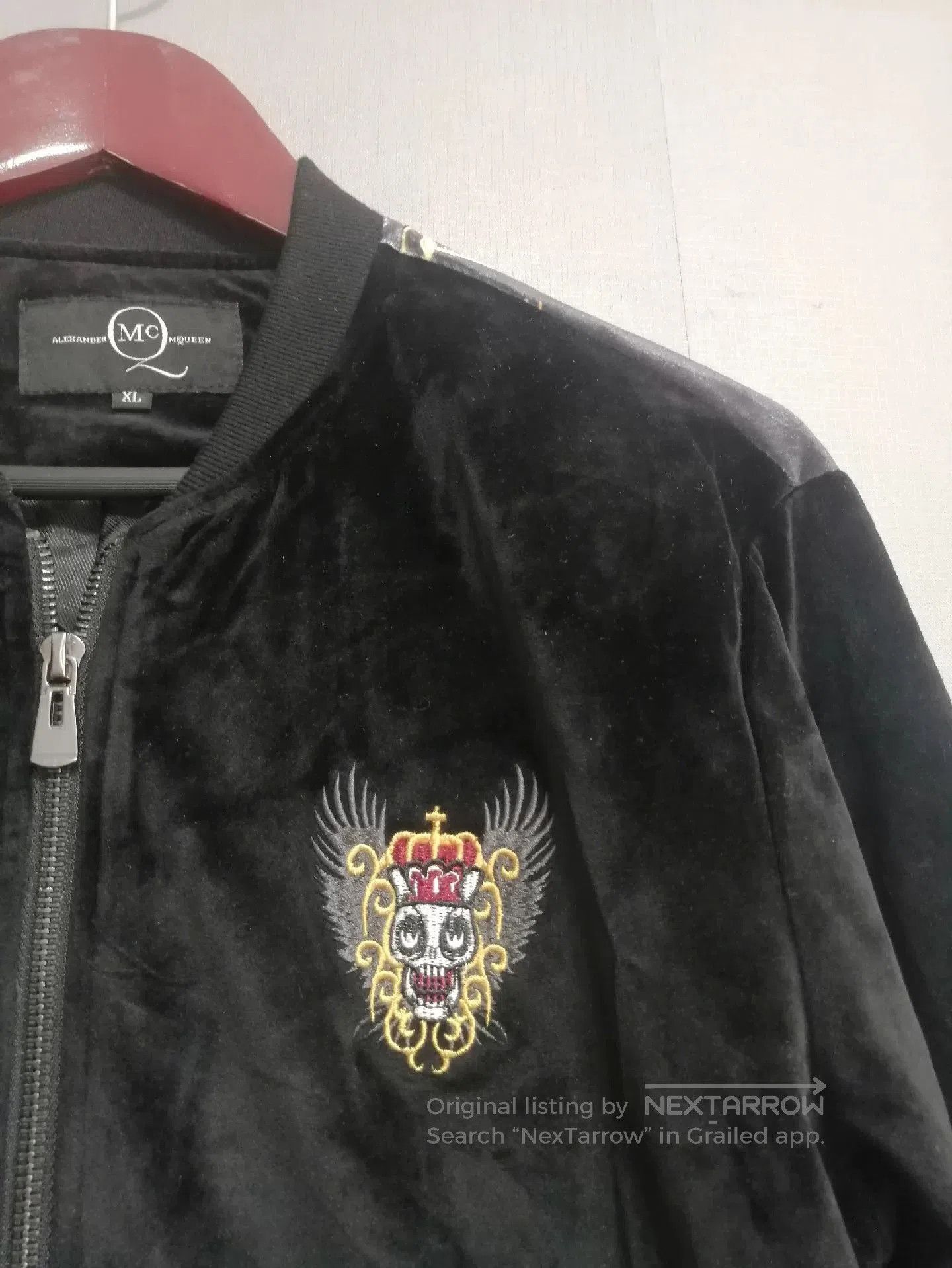 Alexander McQueen Alexander McQueen Velvet Baseball Jacket. Size US XL / EU 56 / 4 - 2 Thumbnail