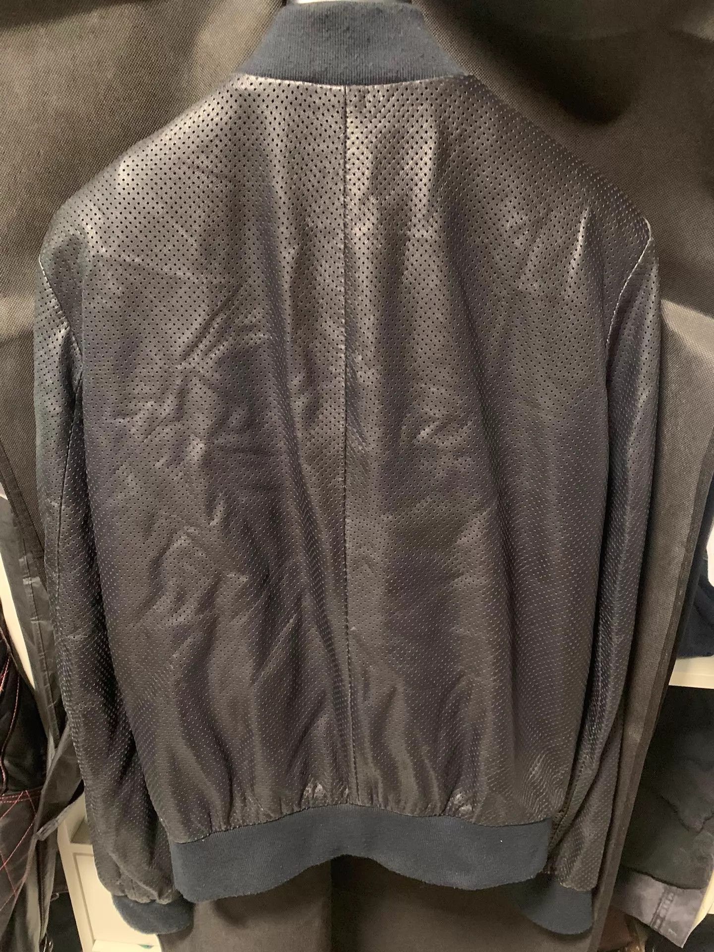 Dsquared2 Dsquared2 Perforated Lambskin Leather Jacket Size 48 Size US M / EU 48-50 / 2 - 2 Thumbnail