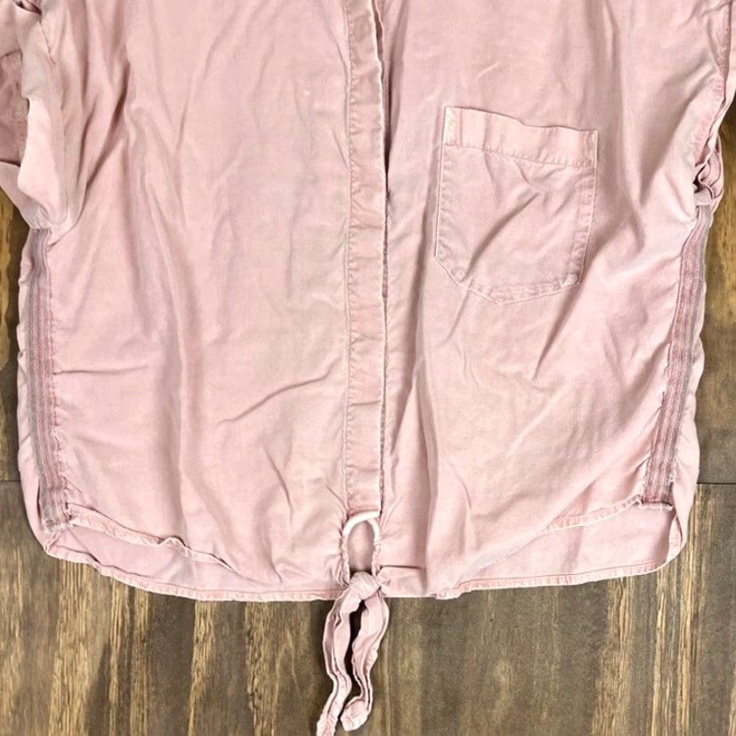Anthropologie Cloth & Stone Anthropologie Womens Shirt Pink Tie Front Button Down Large Size L / US 10 / IT 46 - 3 Thumbnail