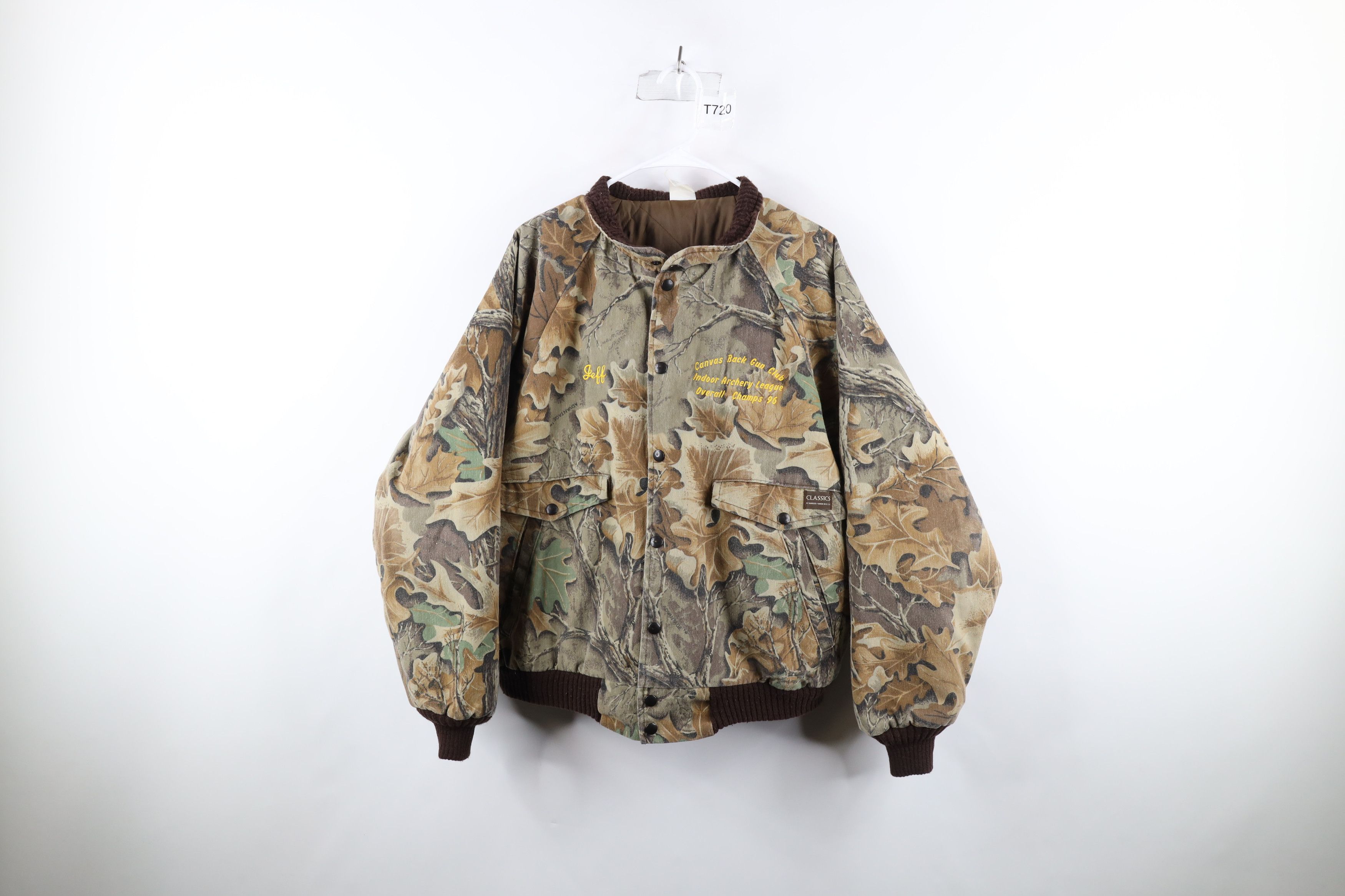 Image of Vintage 90's Quilted Advantage Camouflage Bomber Jacket Usa, Men's (Size 2XL)