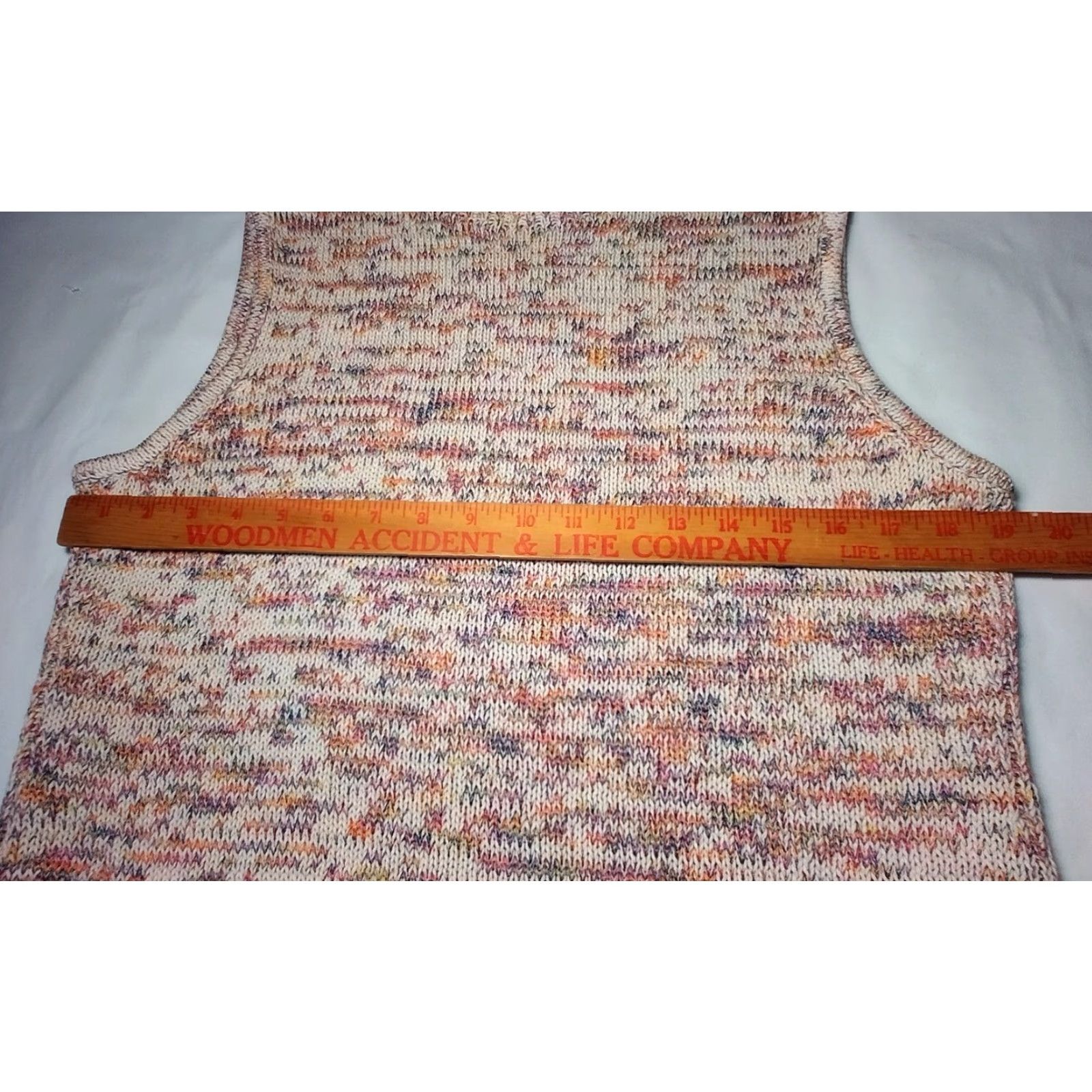 Talbots Talbots Women’s Sweater L Sleeveless Knit Mock Neck Pullover Casual Fall Spring Cotton Blend Multicolor Size L / US 10 / IT 46 - 3 Thumbnail
