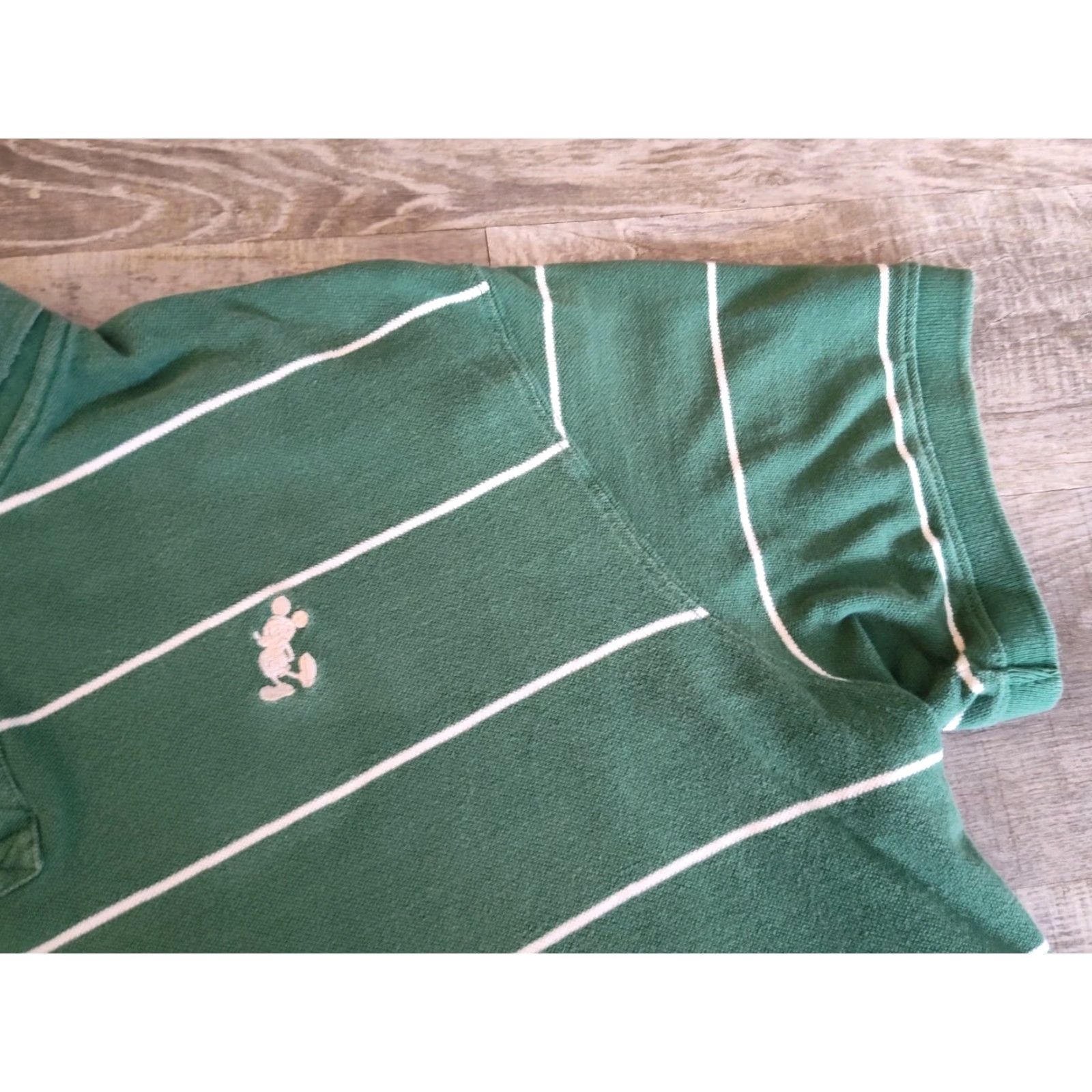 Disney Disney Mickey Mouse Polo Golf Shirt Green Striped Men's 2XL Embroidered Classic Activewear Size US XXL / EU 58 / 5 - 4 Thumbnail