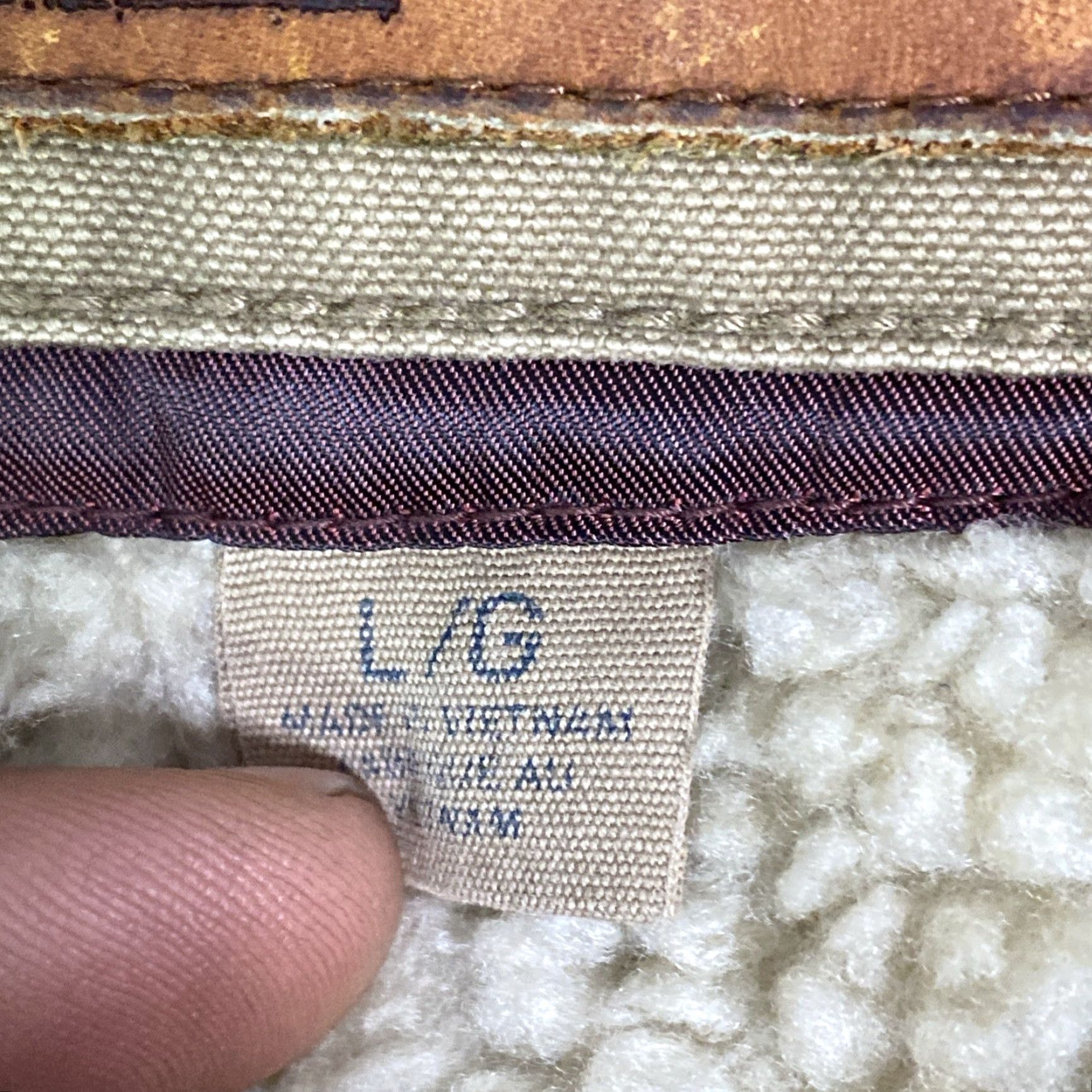 Vintage VINTAGE American Eagle Jacket Canvas Chore Coat Tan Sherpa Lined Mens Zip Up L 25x29 Jacket/Coat Short Solid Brown 90s Work Casual Size US L / EU 52-54 / 3 - 4 Thumbnail