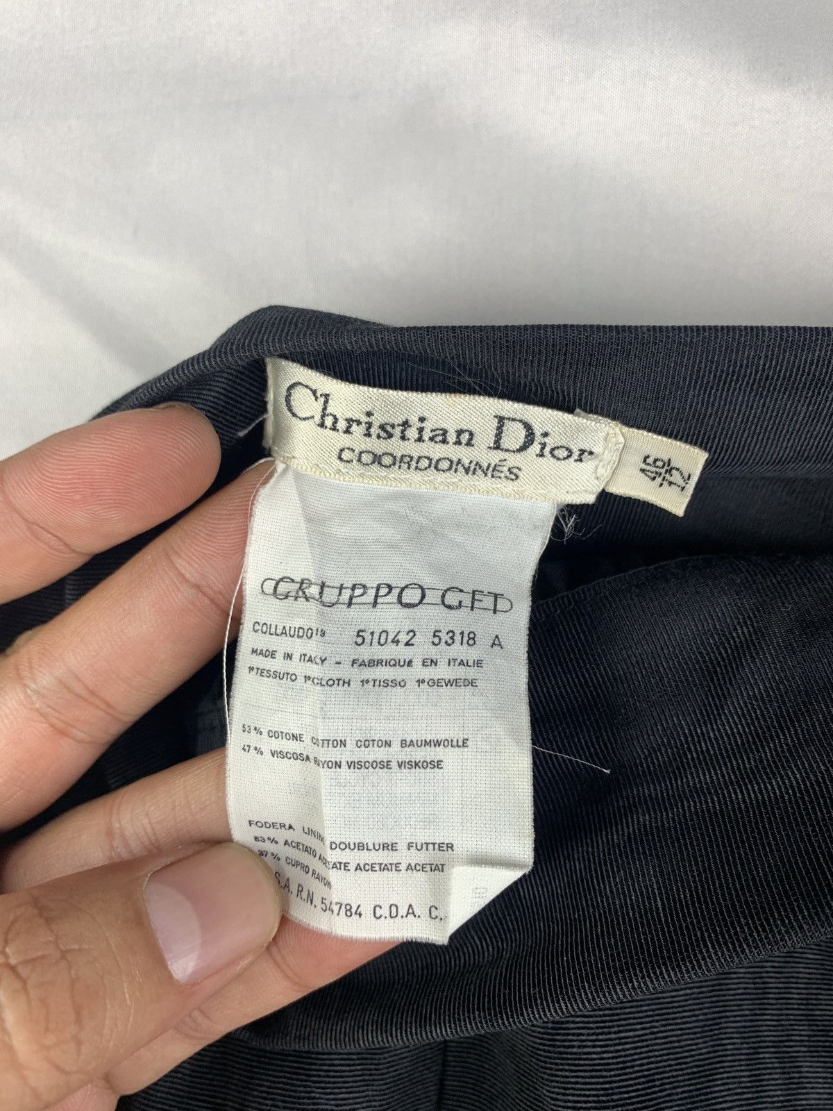 Christian Dior Monsieur 2000s Christian Dior Coordonnes Wavey Tail Formal Skirt Size 27" / US 4 / IT 40 - 9 Thumbnail