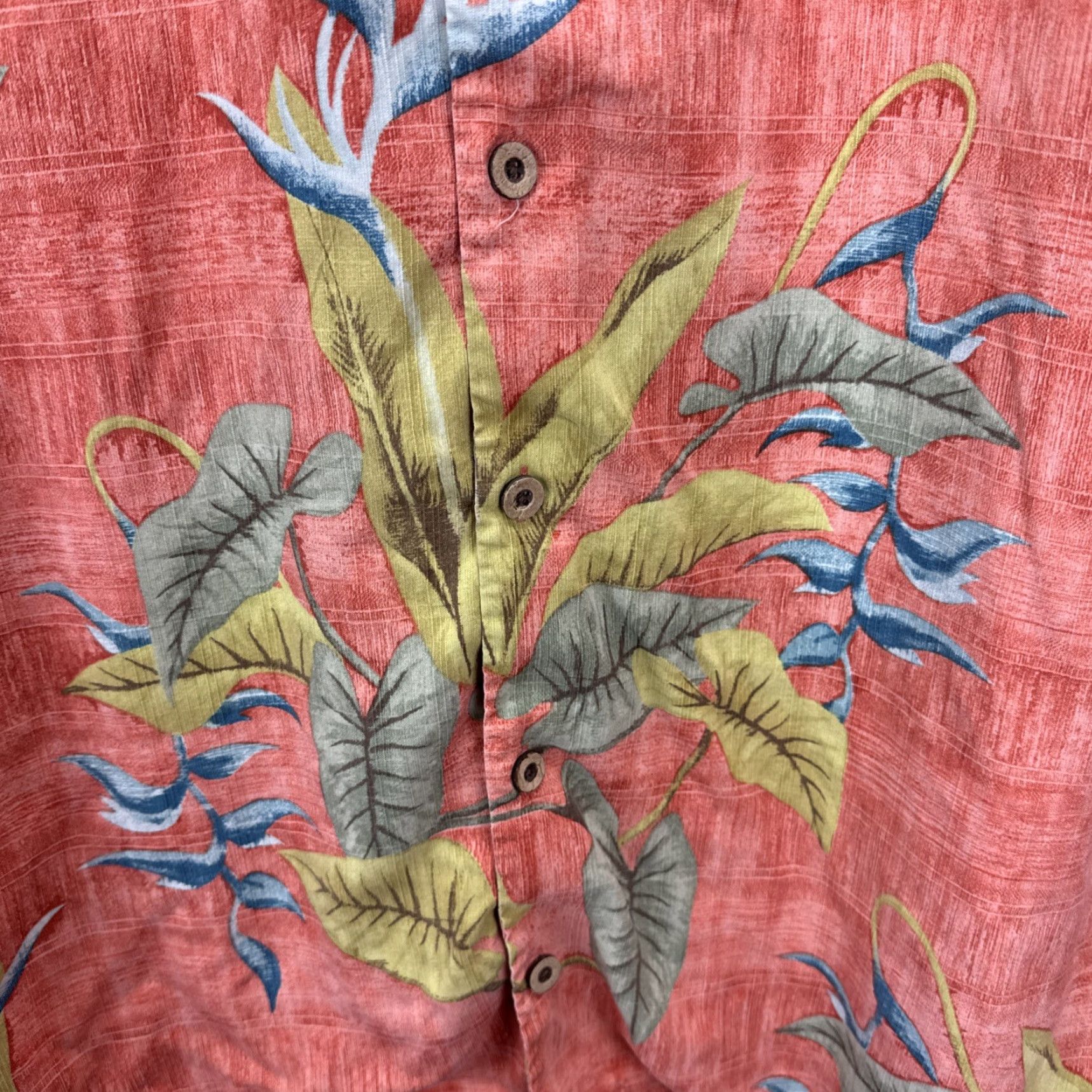 Tommy Bahama Tommy Bahama Hawaiian Silk Shirt Men’s XL Orange Floral Print Short Sleeve Size US XL / EU 56 / 4 - 7 Thumbnail