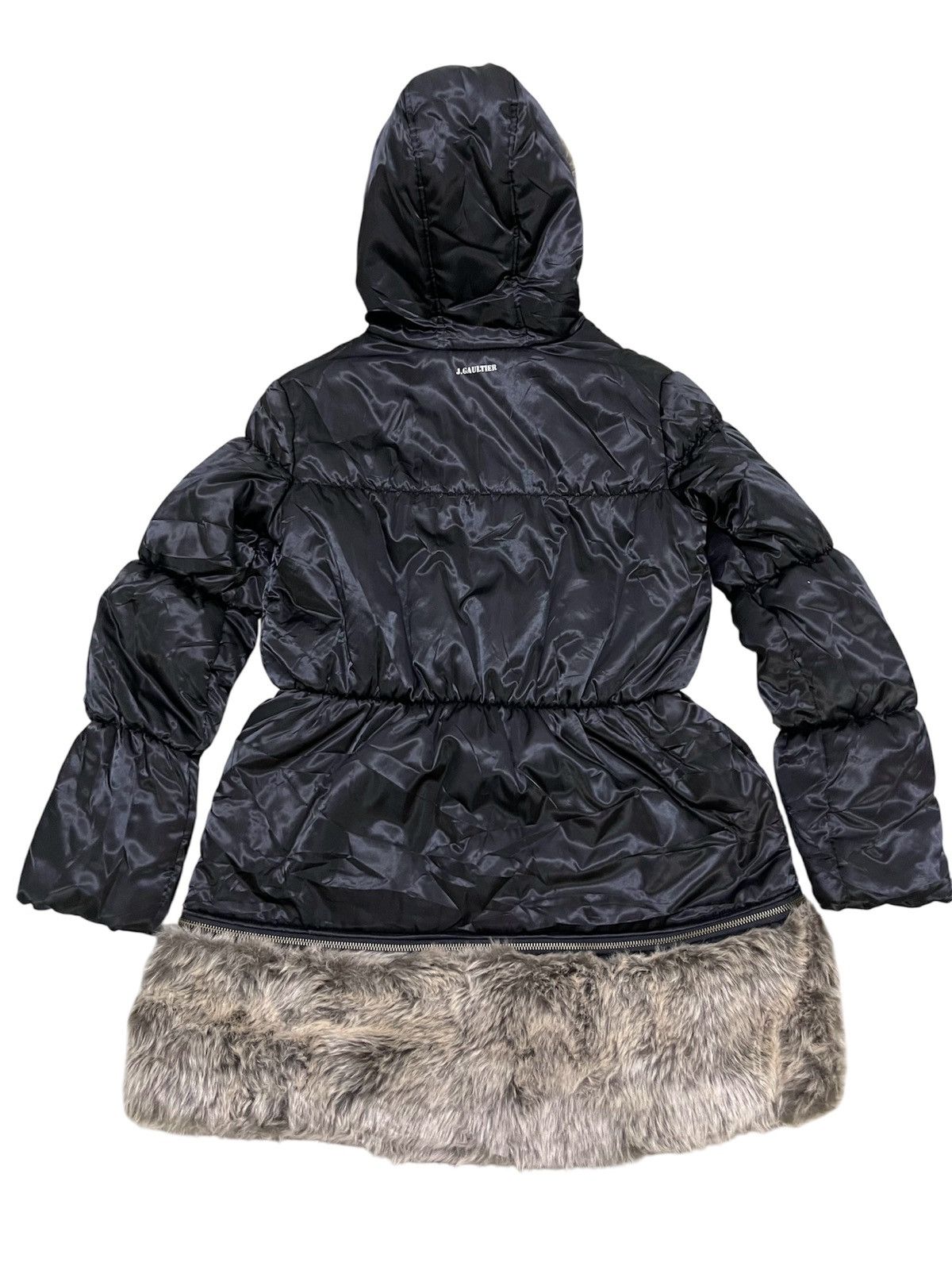 Jean Paul Gaultier Junior Gaultier Girls Black Faux Fur Trim Winter Coat Jacket Size S / US 4 / IT 40 - 10 Thumbnail