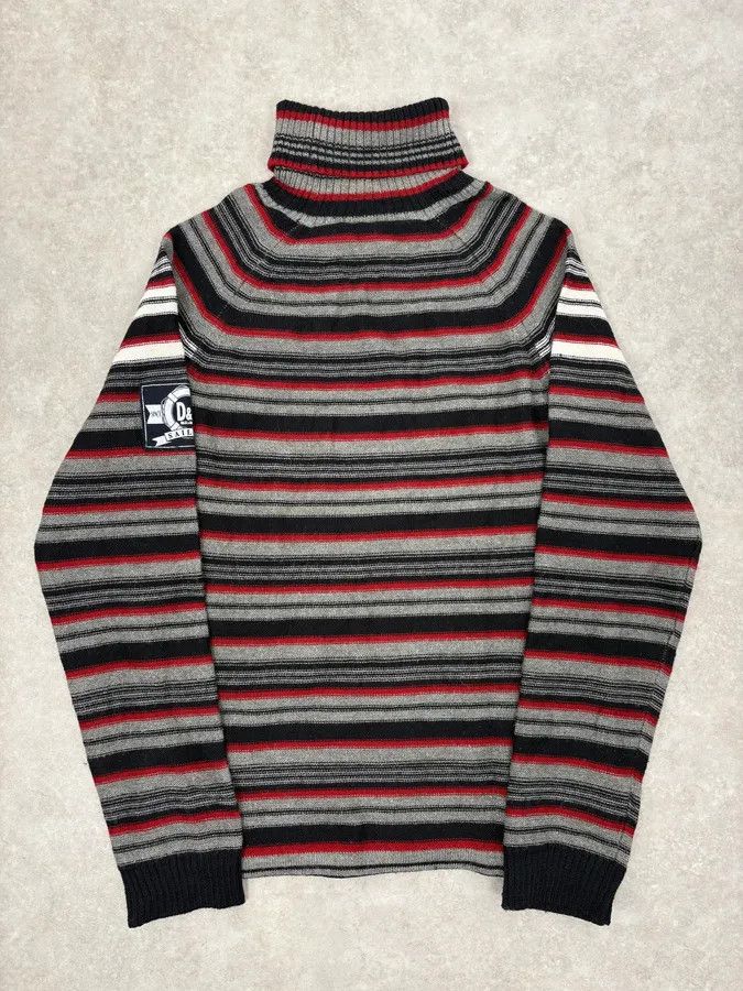 Dolce & Gabbana AW2006 Dolce & Gabbana Multi-Color Striped Wool Turtleneck Sweater Size US S / EU 44-46 / 1 - 7 Thumbnail