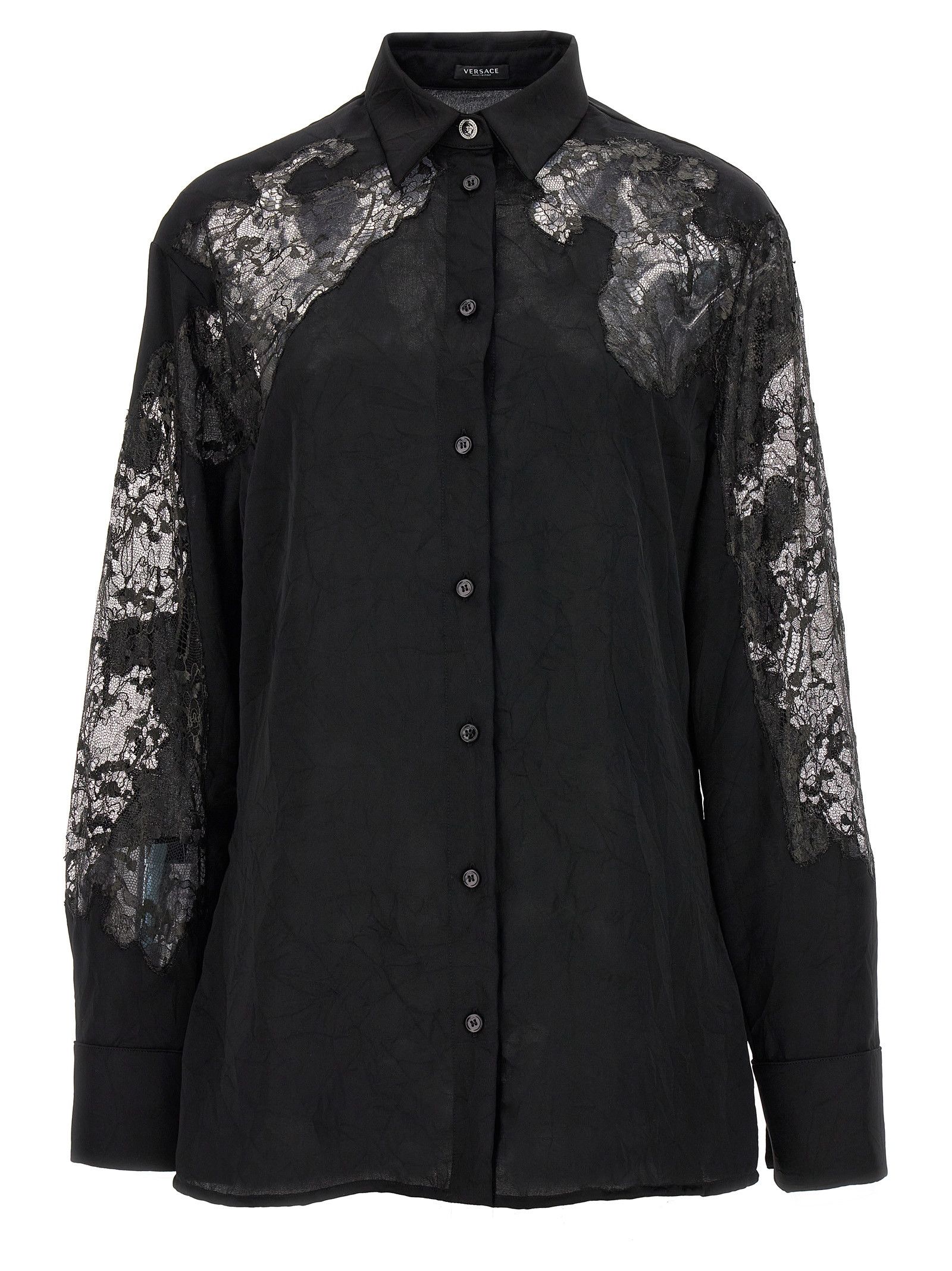 Versace Satin Lace Shirt Size S / US 4 / IT 40 - 1 Thumbnail