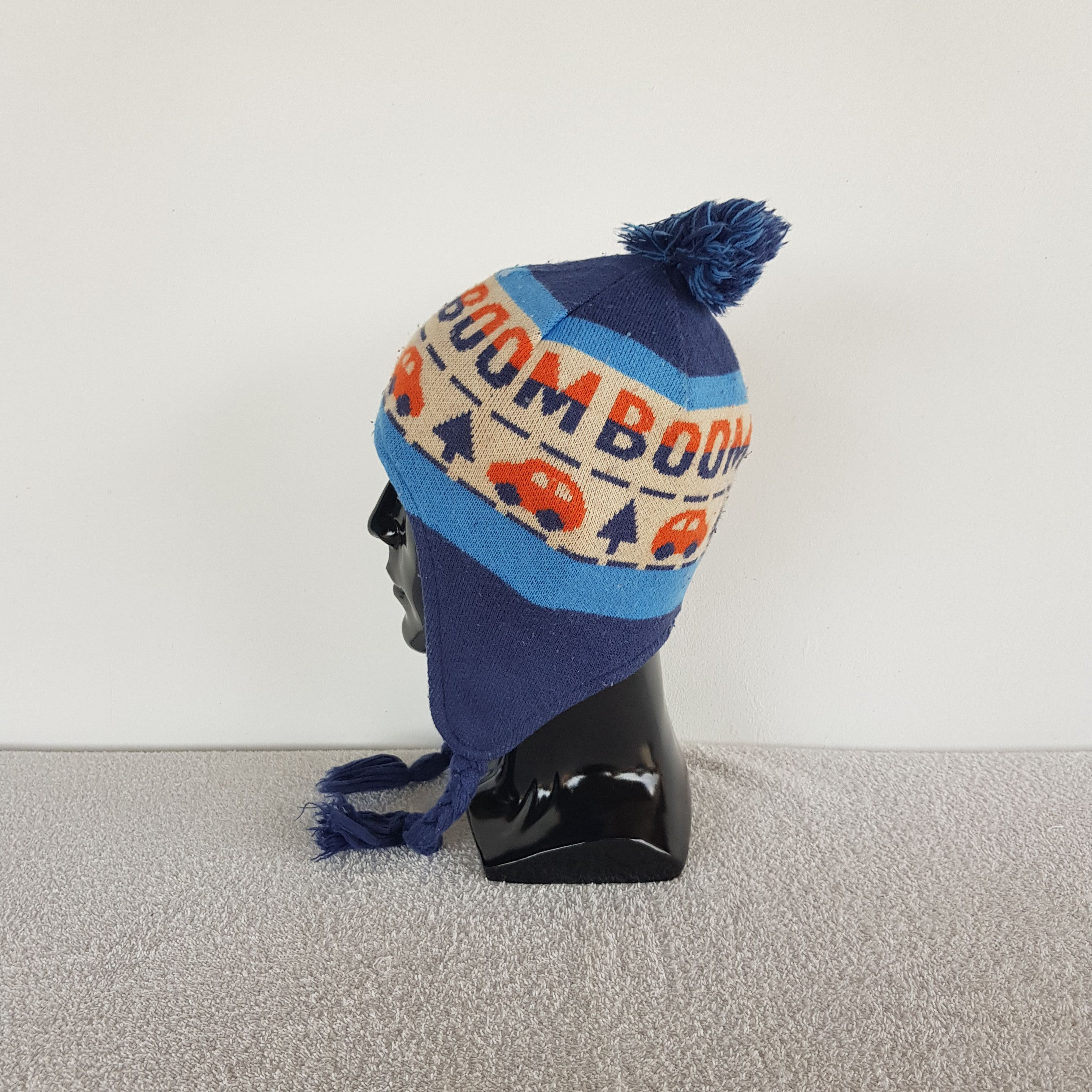 Other Vintage Japanese Earflap Beanie Ribbed Knit Snow Caps Hats. Size ONE SIZE - 4 Thumbnail