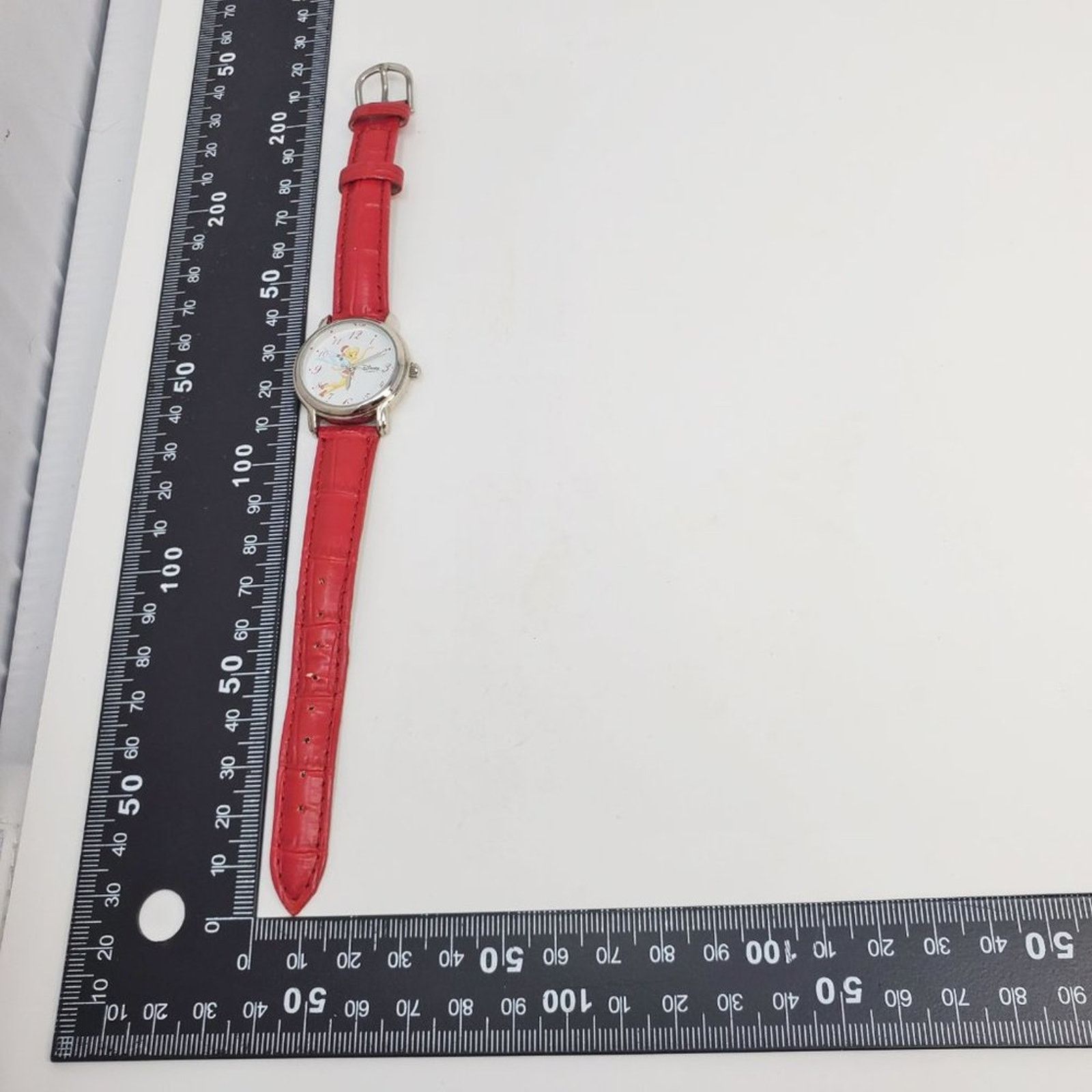Disney Disney Tinker Bell Holiday Quartz Watch Silver Red Leather Size ONE SIZE - 12 Thumbnail
