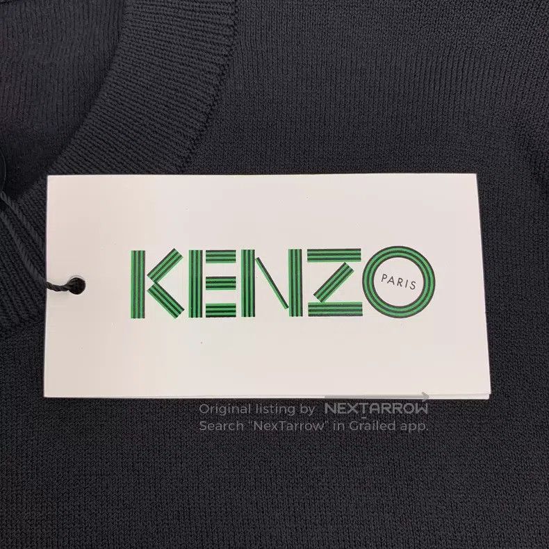 Kenzo Kenzo Black geometric pattern letter embroidered long-slee Size S / US 4 / IT 40 - 6 Thumbnail