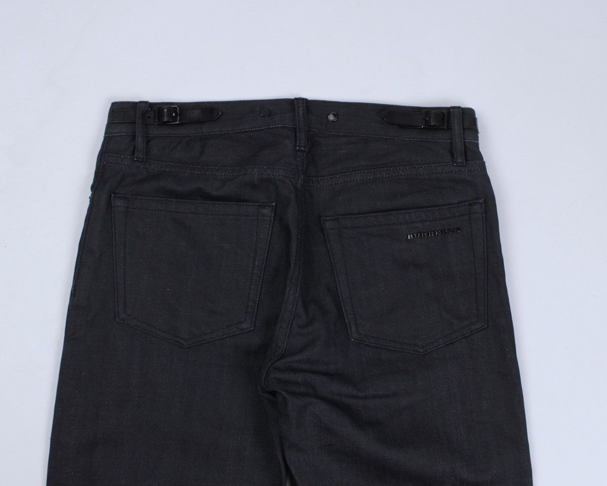 Burberry × Designer BURBERRY London Steadman Dark Blue Jeans Leather Metal Logo Size US 28 / EU 44 - 16 Thumbnail