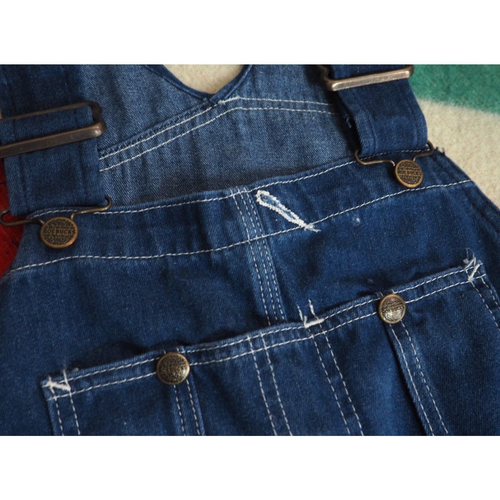 Sears VTG Sears Roebucks Denim Overalls Jeans Bibs 37x31 Blue 1990s Military/Landgirl Casual Mens Women? (Gender not explicit) Size US 37 - 3 Thumbnail