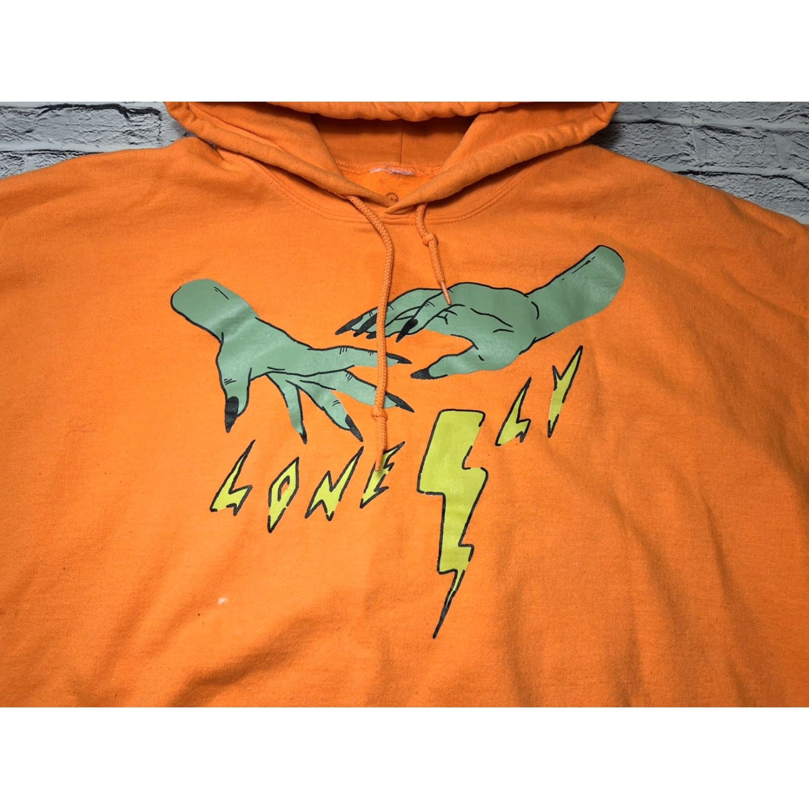 Vintage Lonely Ghost Hoodie Orange XL Unisex Adults Activewear Pullover Hoodie Orange Unisex Adults XL Orange Size XL / US 12-14 / IT 48-50 - 2 Thumbnail