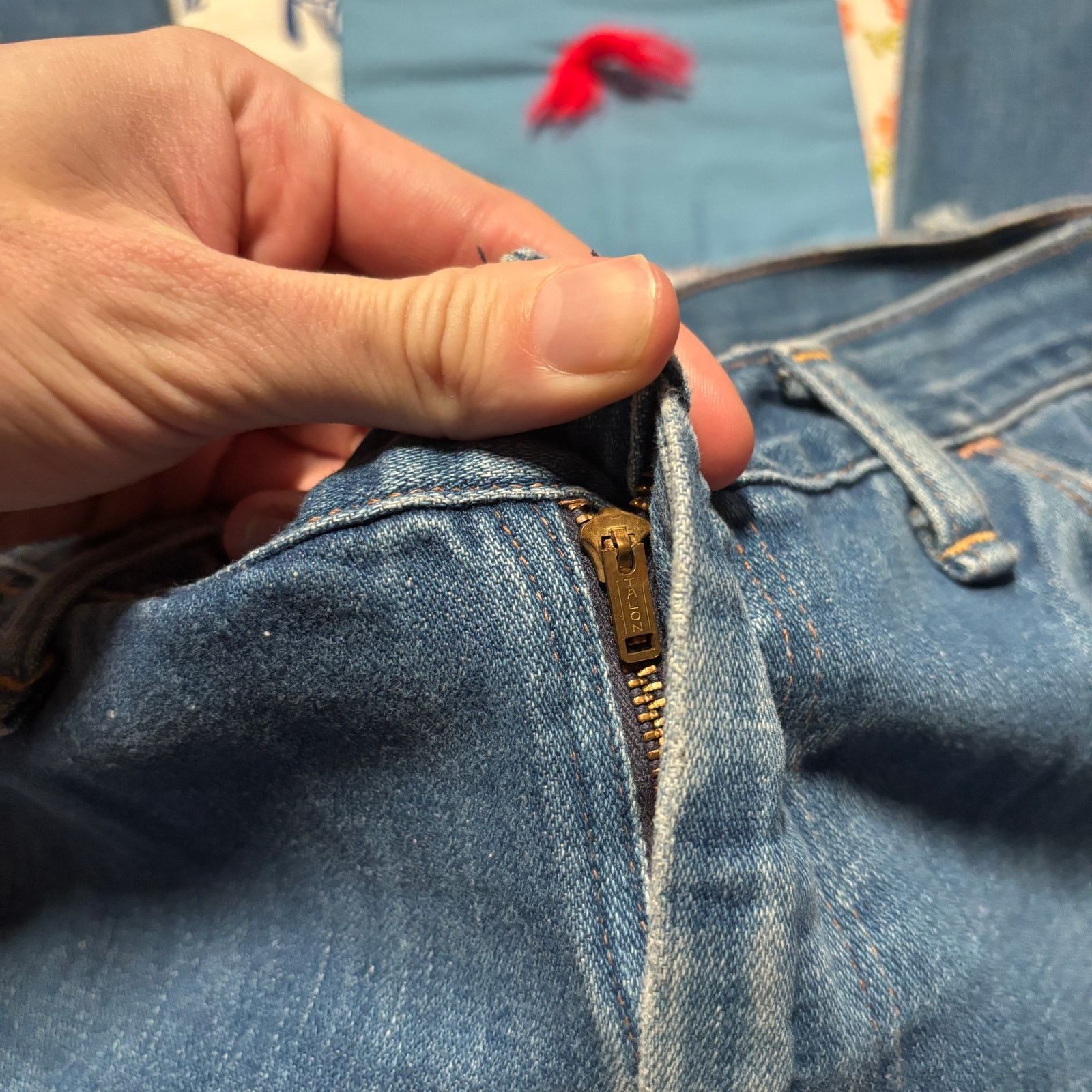 Vintage × Wrangler 70s Wrangler Maverick Bootcut Blue Jeans Western Style 34x30 Size US 34 / EU 50 - 5 Thumbnail