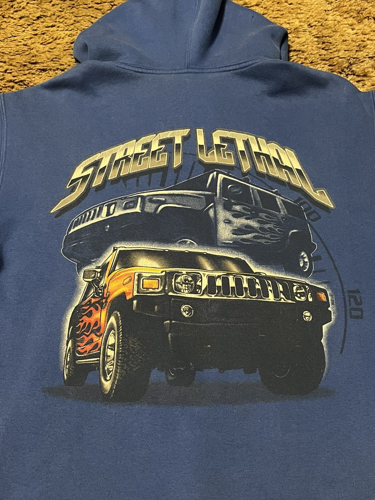 Vintage Vintage Y2K Street Lethal Car Hoodie Blue Medium Size US M / EU 48-50 / 2 - 2 Thumbnail