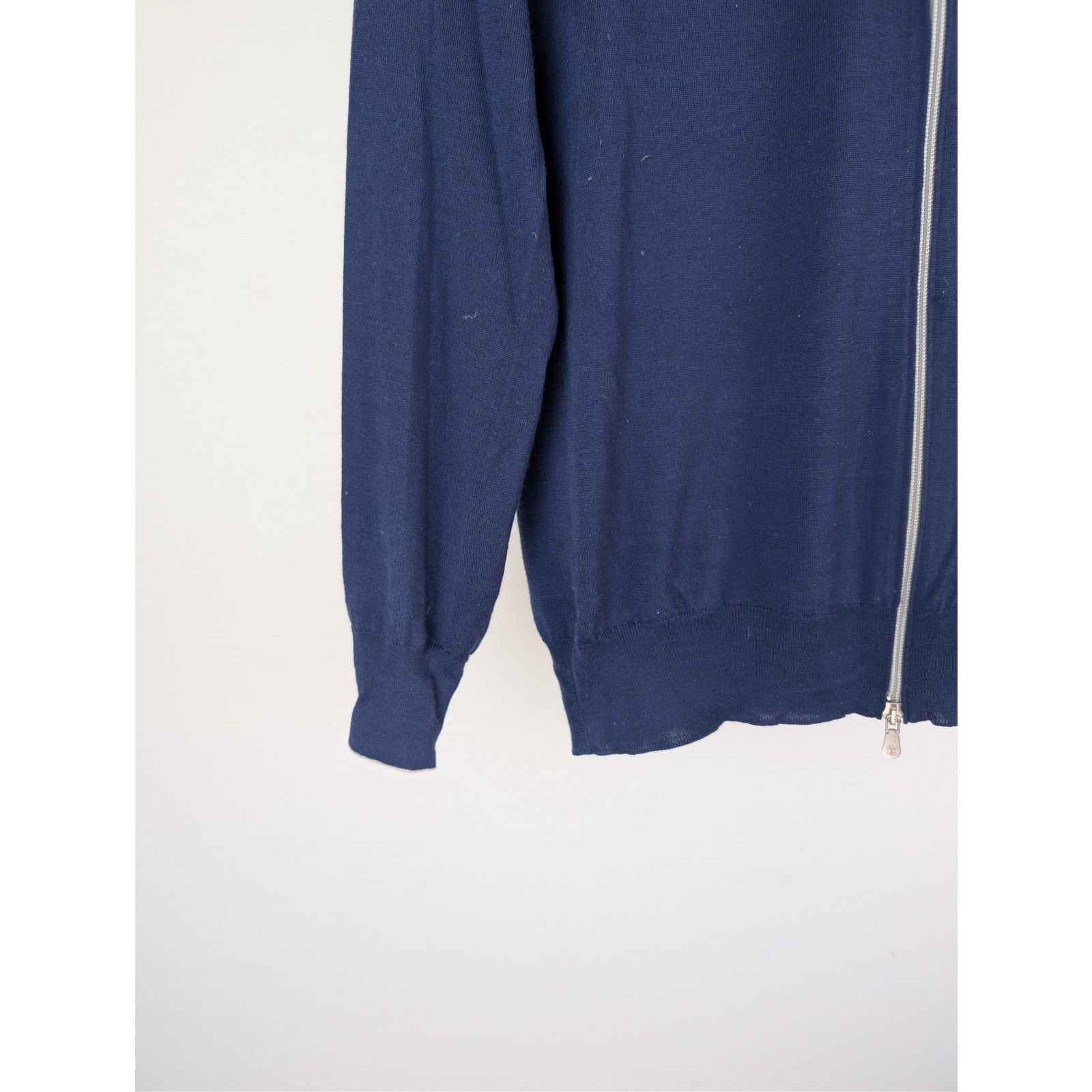 Brunello Cucinelli o1rshd1 CC20 Full Zip Cardigan Sweater Sweatshirt Navy Blue Size US M / EU 48-50 / 2 - 6 Thumbnail