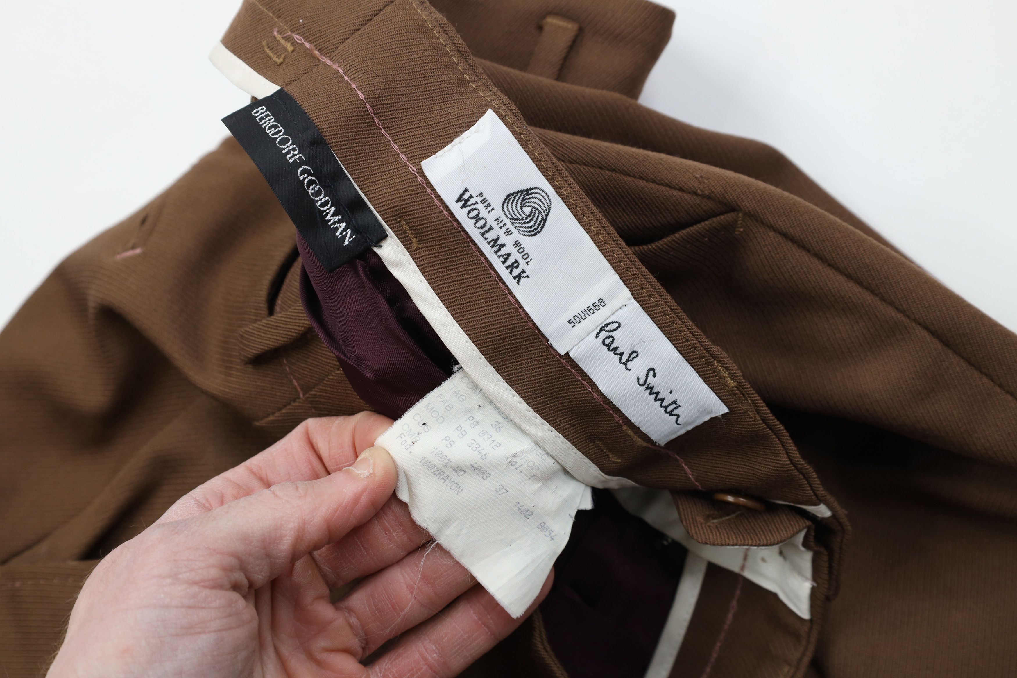 Paul Smith Vintage 90s Paul Smith Bergdorf Goodman Wool Wide Leg Pants Size US 36 / EU 52 - 10 Thumbnail