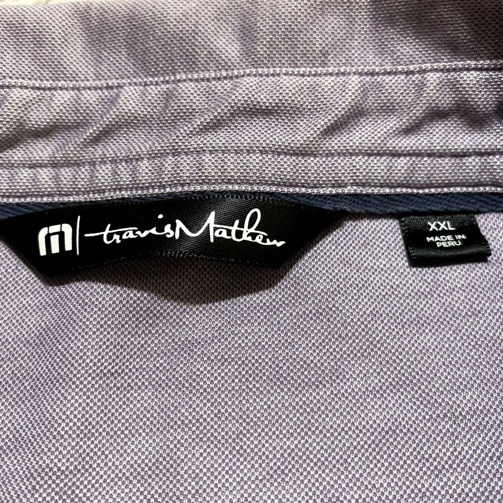 TravisMathew Travis Mathew Mens Polo Golf Shirt Solid Gray Short Sleeve 2XL Casual Logo Athletic Outdoor Size US XXL / EU 58 / 5 - 3 Thumbnail