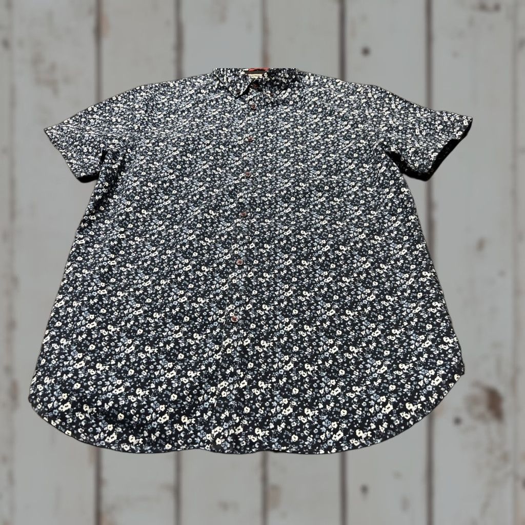 Denime Denim & Flower Shirt Mens SIZE Medium Slim-Fit Blue Flowers Button-Up Short Sleeve Cotton Denim & Flower Shirt Mens Slim-Fit Blue Flowers Size US M / EU 48-50 / 2 - 1 Thumbnail