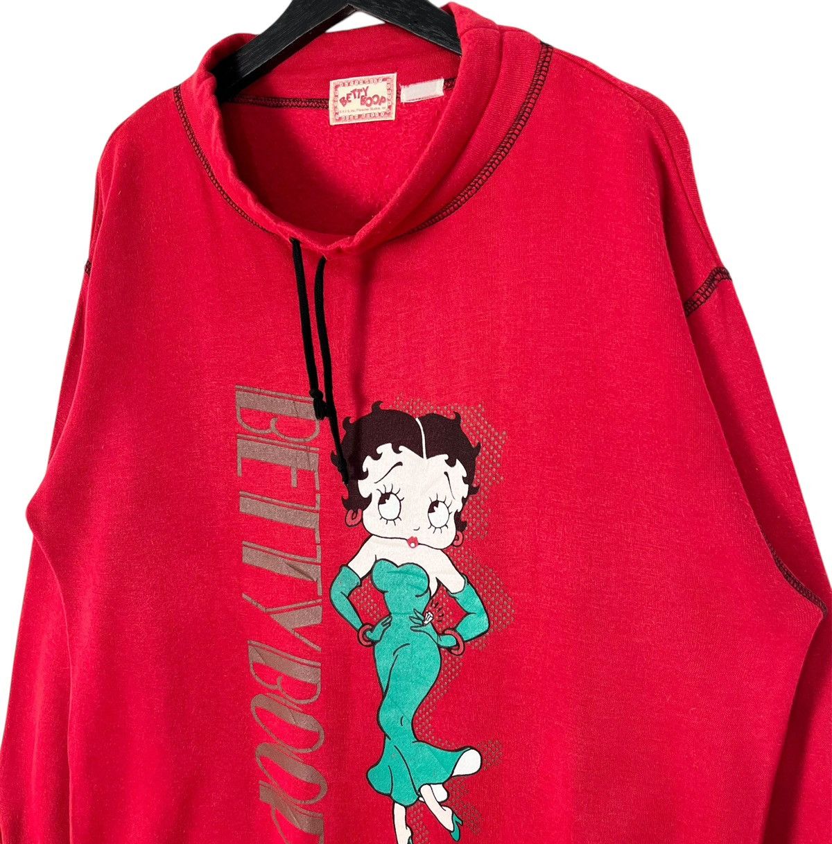 Cartoon Network × Vintage Vintage Betty Boop Drawstring Collar Sweatshirt Size US L / EU 52-54 / 3 - 2 Thumbnail