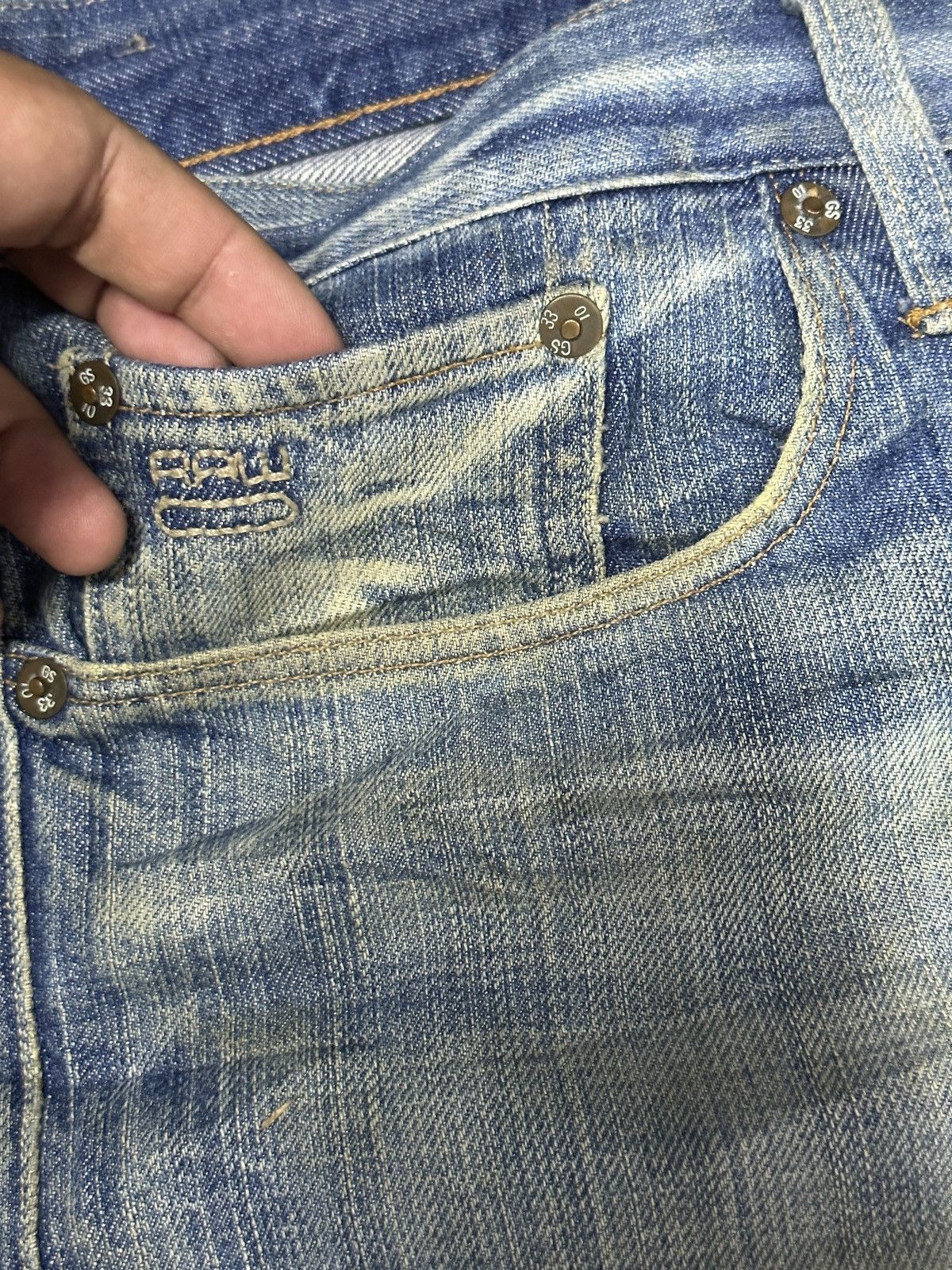 G-Star Distressed G Star Raw 3301 Denim Size US 38 / EU 54 - 3 Thumbnail