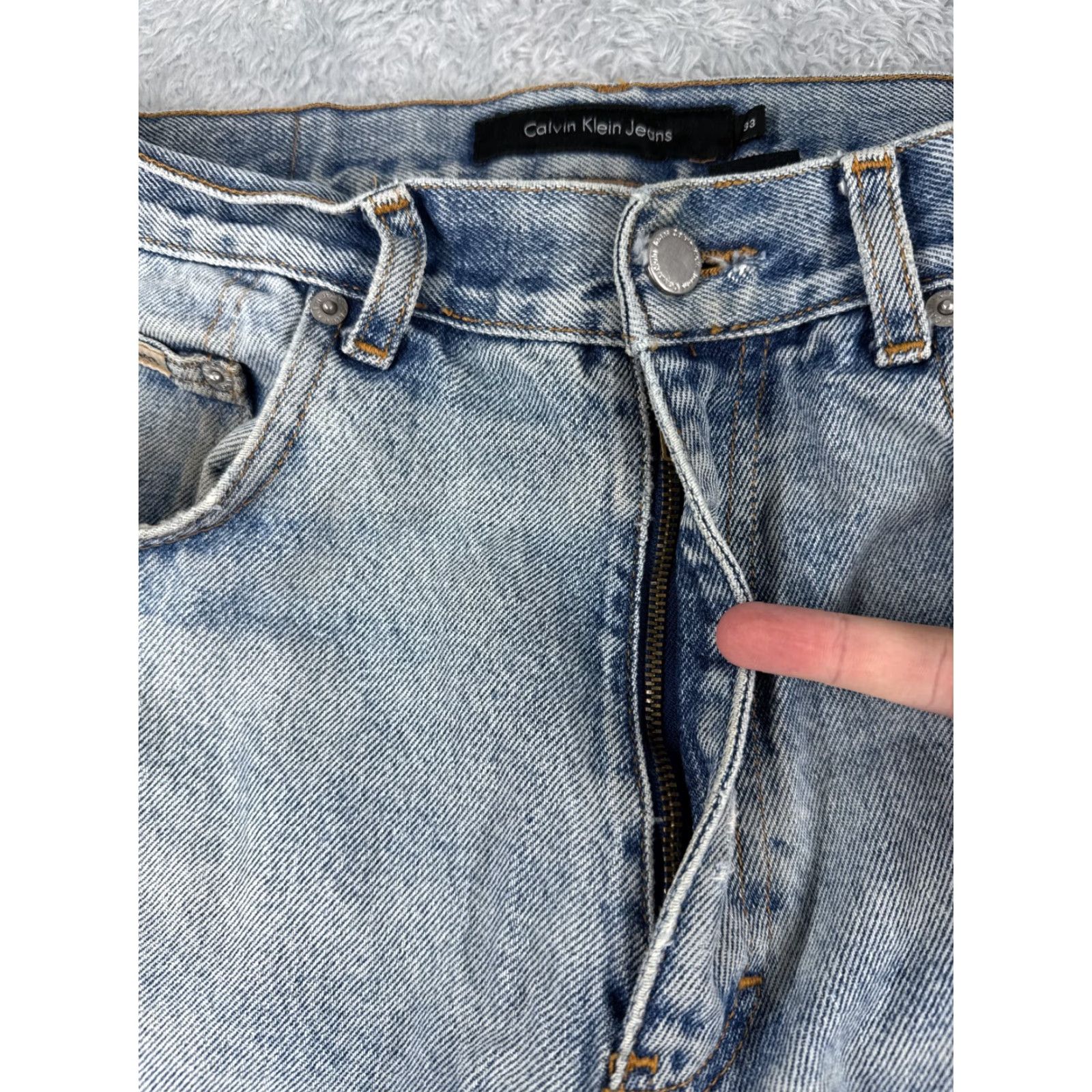 Calvin Klein VINTAGE Calvin Klein Jeans Adult 33 Blue Denim Straight Leg Cotton 32x28 Casual Mens Size US 33 - 5 Thumbnail