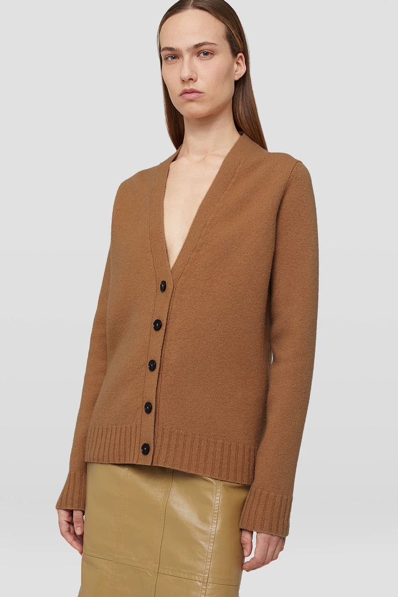 Jil Sander Jil Sander Camel-colored wool cardigan Size XXS / US 00 / IT 34 - 1 Thumbnail