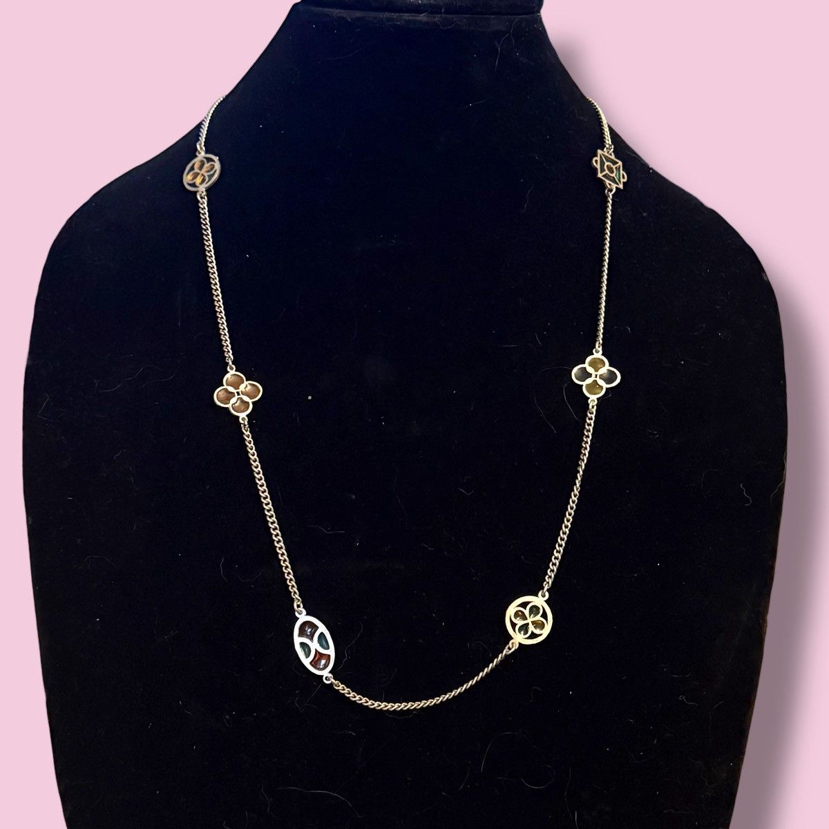 Vintage Vintage 925 sterling station stained glass necklace Size ONE SIZE - 1 Thumbnail