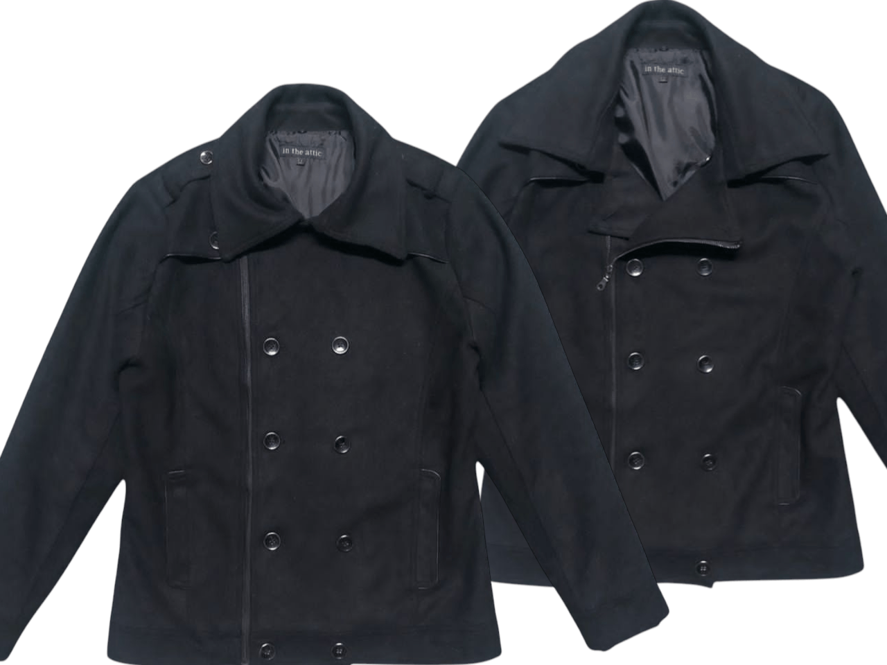 14th Addiction × If Six Was Nine × Japanese Brand Y2K In The Attic Double Collar Double Breasted Wool Jacket Size US M / EU 48-50 / 2 - 1 Thumbnail