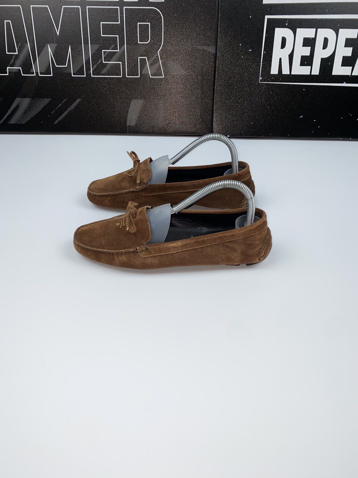 Prada 🚨 Prada MILANO vintage brown leather suede driving shoes Size US 7.5 / IT 37.5 - 10 Thumbnail