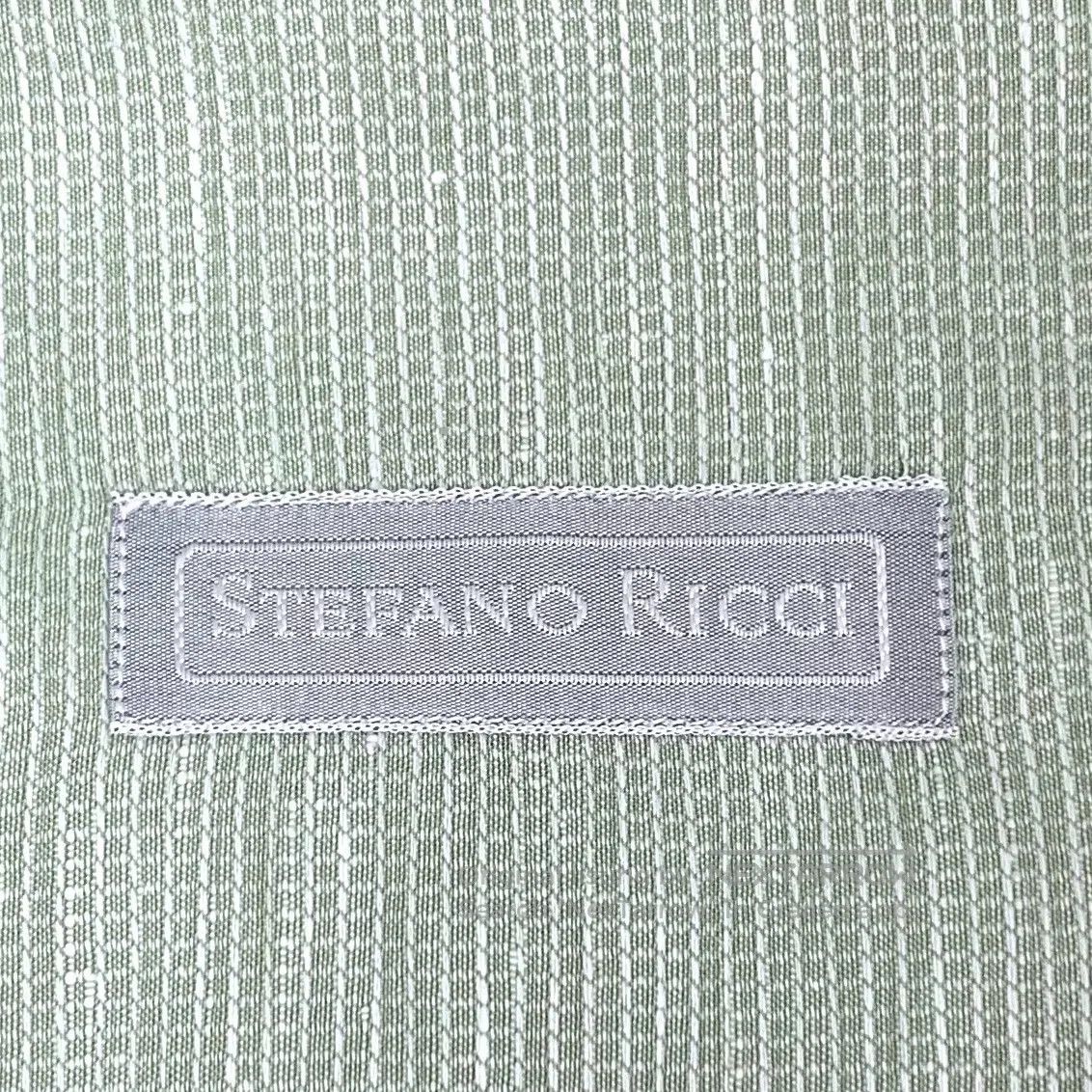 Stefano Ricci Stefano Ricci Light Green Cotton Collar Short Sleeve Shirt Size S / US 4 / IT 40 - 5 Thumbnail