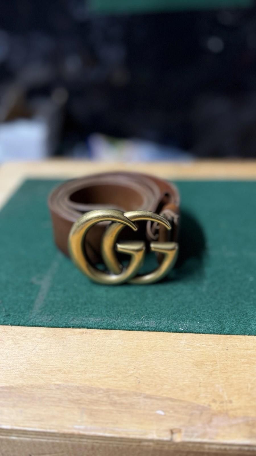 Gucci Gucci GG Marmont Brown Leather Size 85/34 Made in Italy Size ONE SIZE - 2 Thumbnail