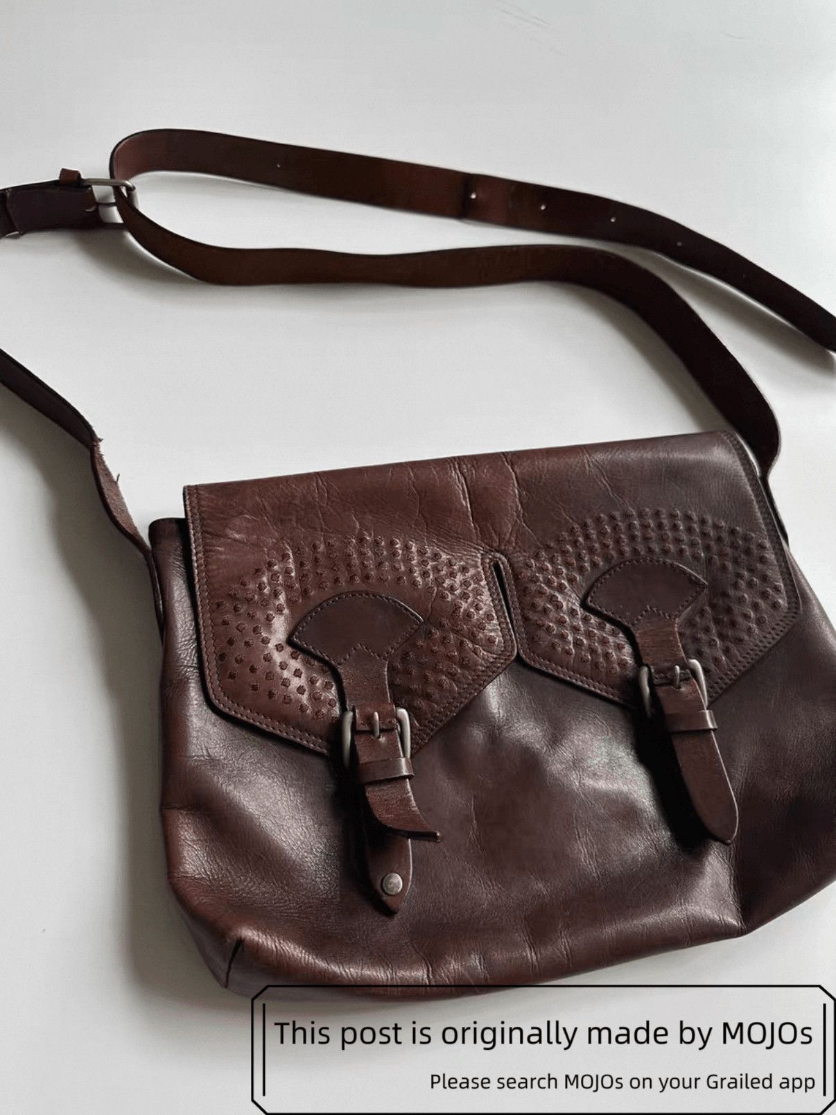 Dries Van Noten 00S Ethical Style Leather Shoulder Bag mojos