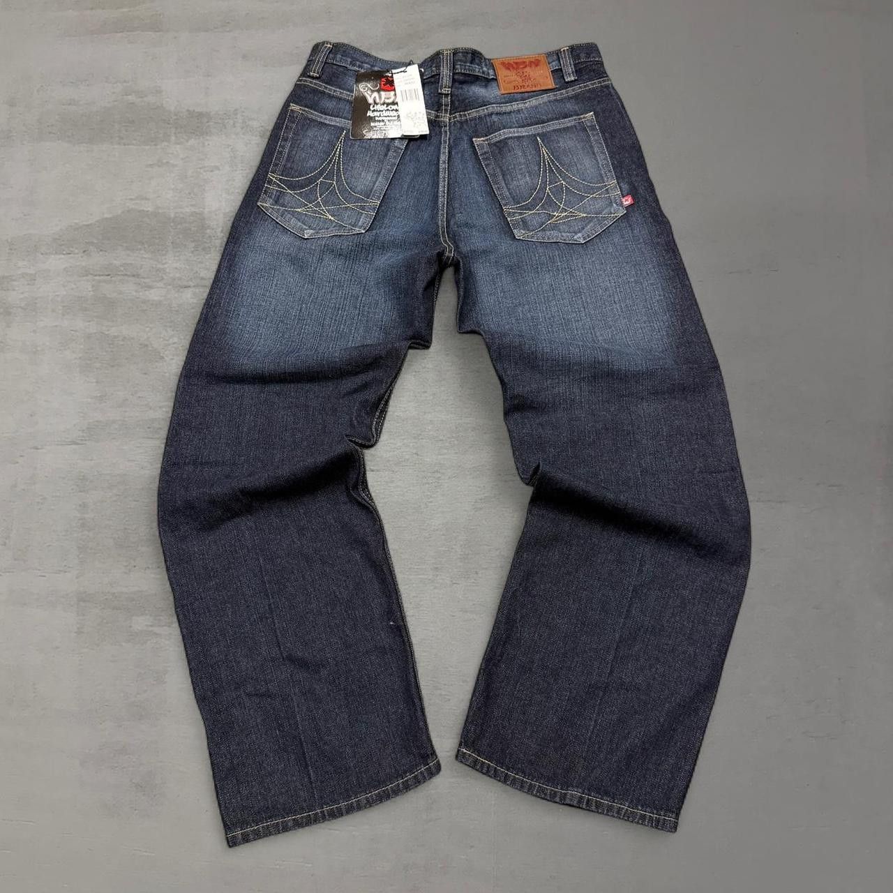 Vintage NbN Dark Gradient Wash Baggy DEADSTOCK Jeans Size 36 x 32 Size US 36 / EU 52 - 1 Thumbnail