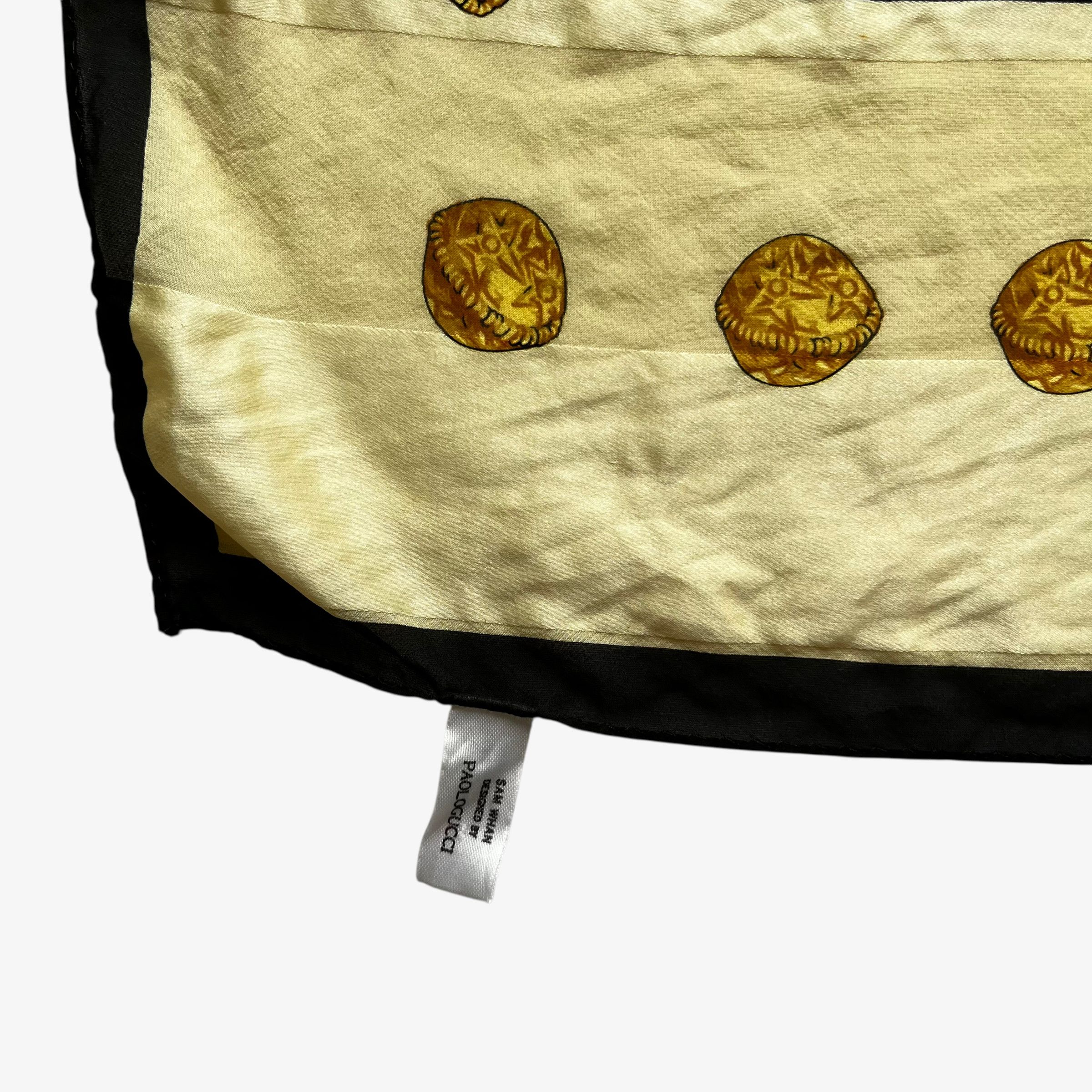 Paolo Gucci Vintage 80s Paolo Gucci Equestrian Buckle Print Silk Scarf Size ONE SIZE - 3 Thumbnail