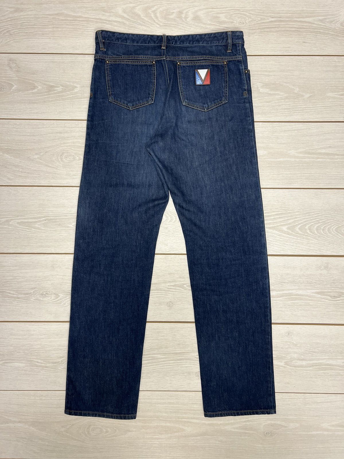 Helbers LOUIS VUITTON Pants Denim LV Embroidered leather Logo Size US 32 / EU 48 - 7 Thumbnail