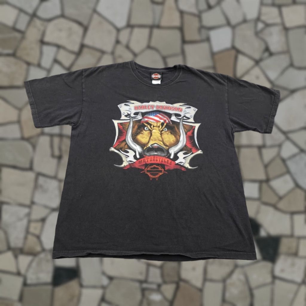 Harley Davidson VINTAGE Harley-Davidson Motorcycle Shirt Men’s XL Black Graphic Print Biker Y2K Size US XL / EU 56 / 4 - 1 Thumbnail