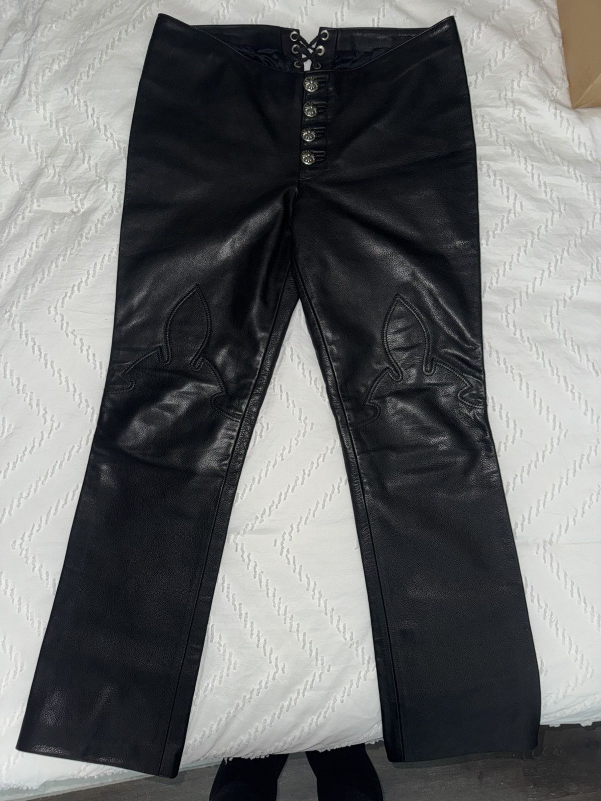 Chrome Hearts Chrome hearts leather pants Size 34" / US 12 / IT 48 - 5 Thumbnail