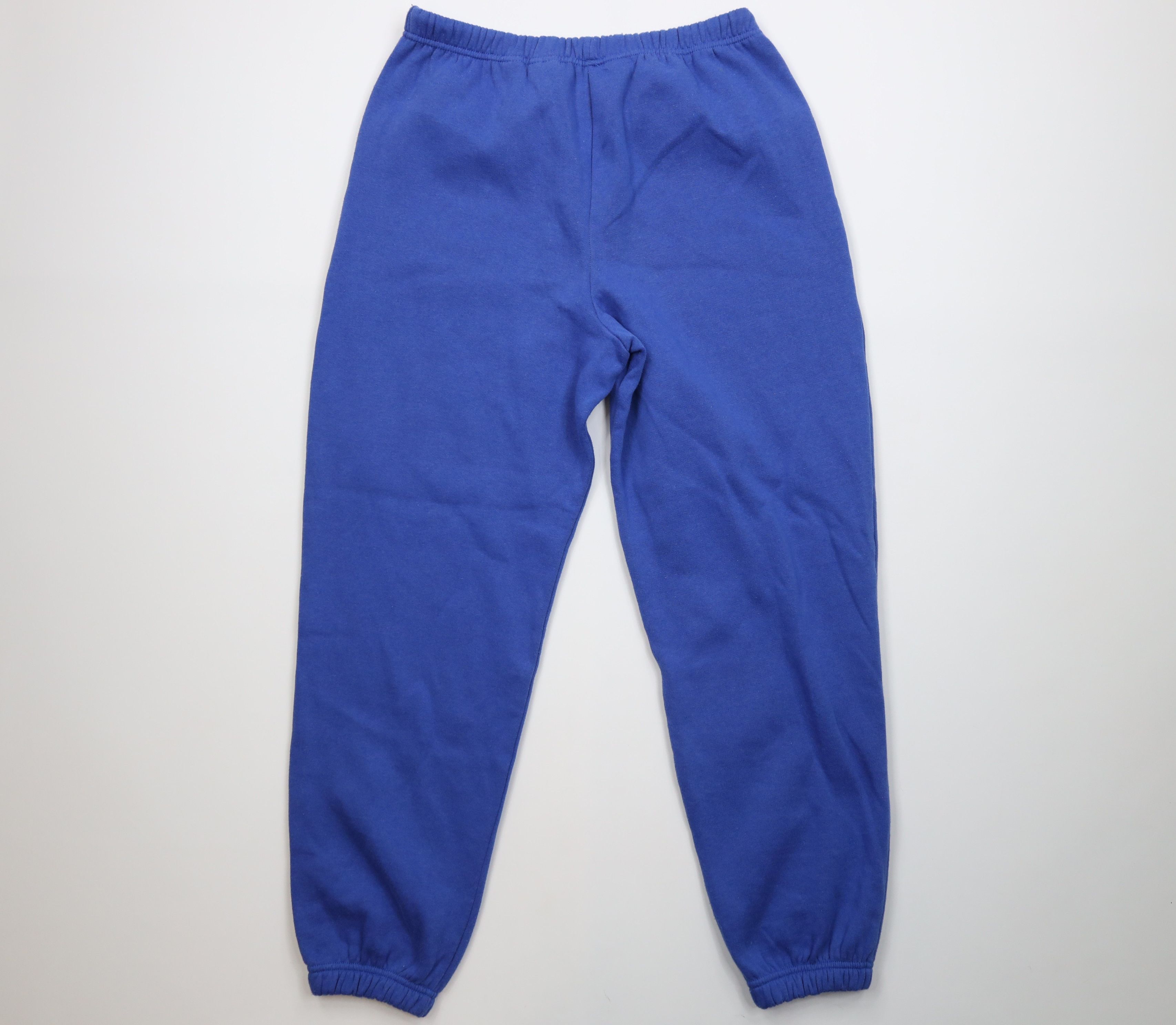 Express Vintage 90s Express Cuffed Sweatpants Joggers Royal Blue Size 29" - 10 Thumbnail