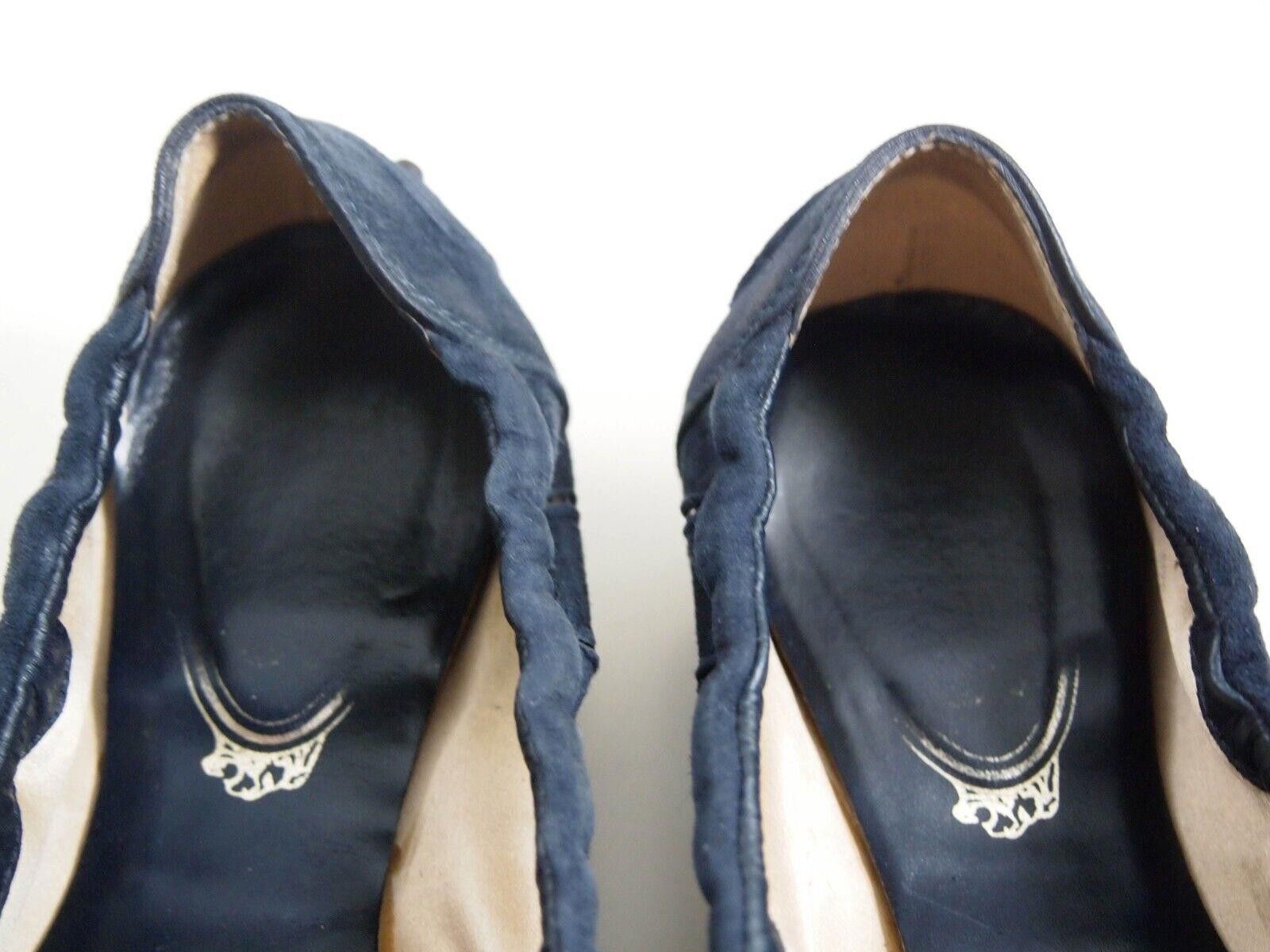 Tod's Tod's Ballet Flat Blue Suede Gold Sequins EU 37.5 US 7.5 Size US 7.5 / IT 37.5 - 7 Thumbnail