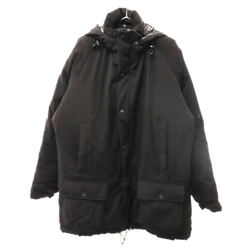 image of Yohji Yamamoto 21Aw Wrinkled Gabber Down Jacket in Black, Men's (Size Large)